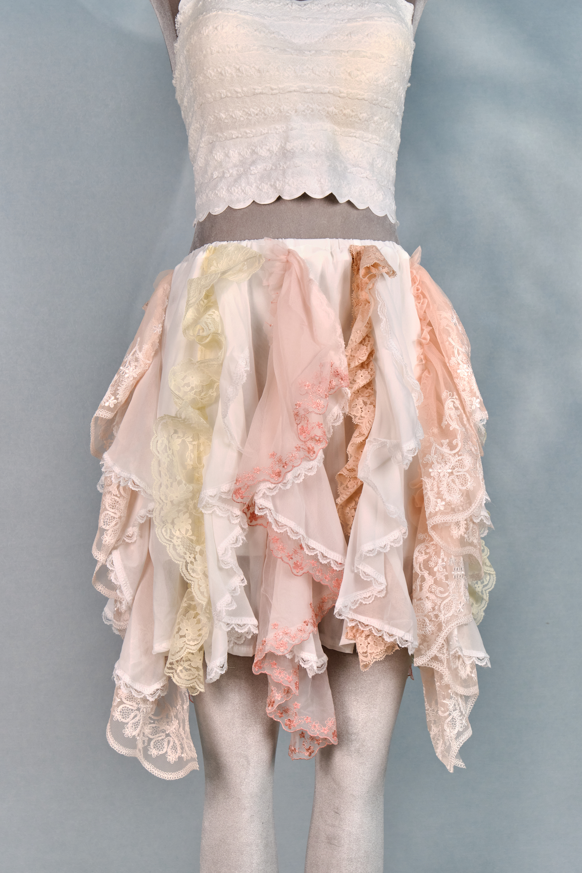 12379 Jellyfish Ribbon Pleated Wave Skort