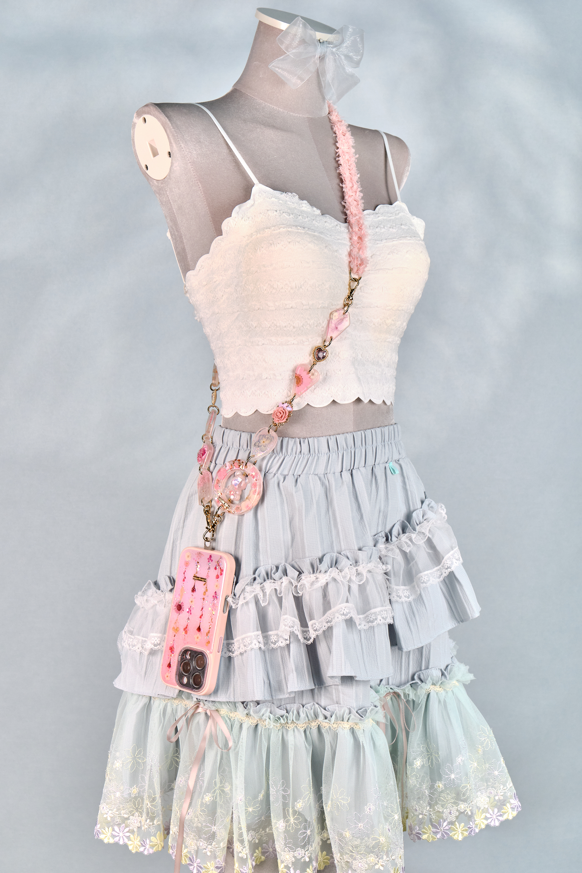 12307 Resin Pressed Flower Crossbody Phone Chain