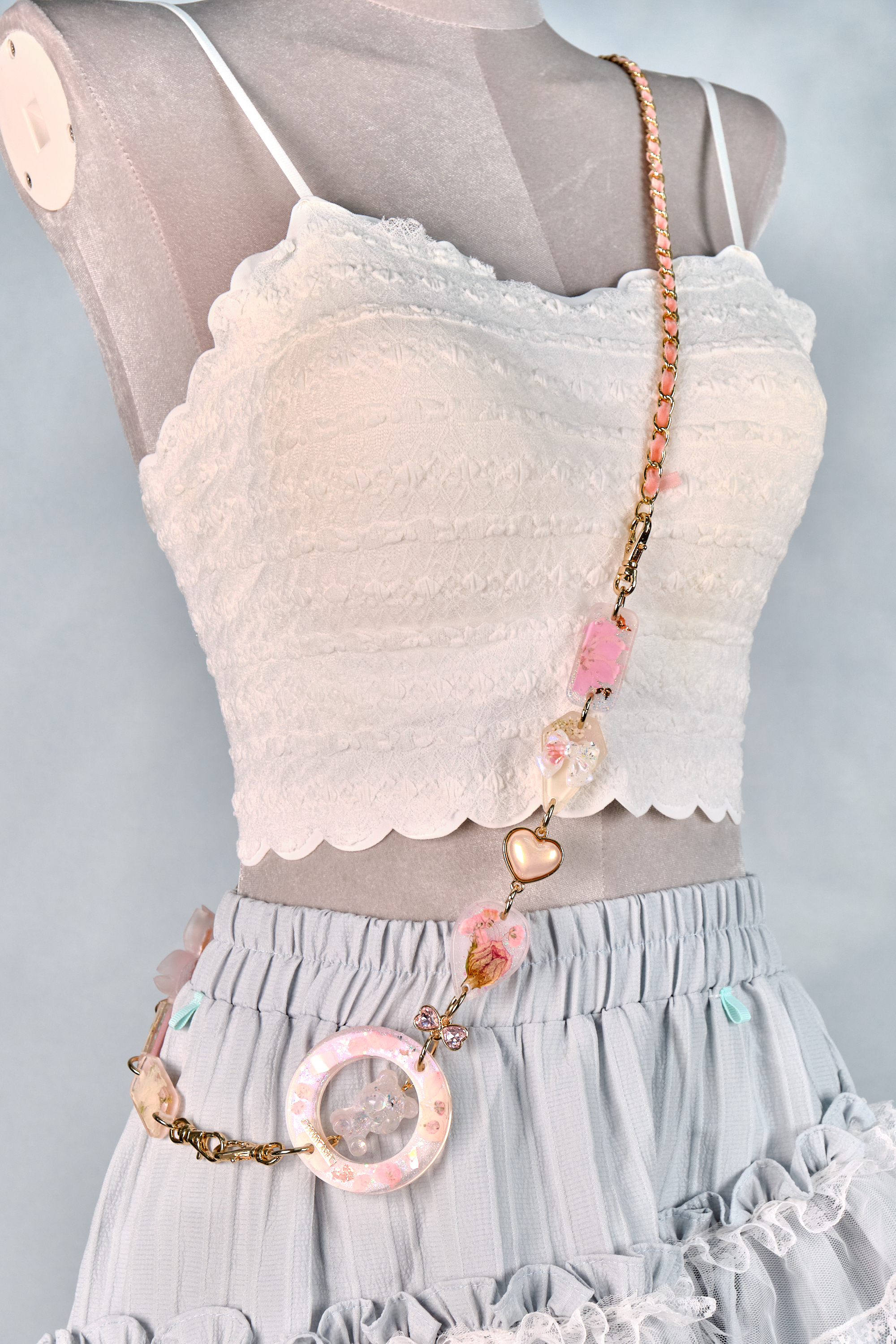 12306 Resin Pressed Flower Crossbody Phone Chain