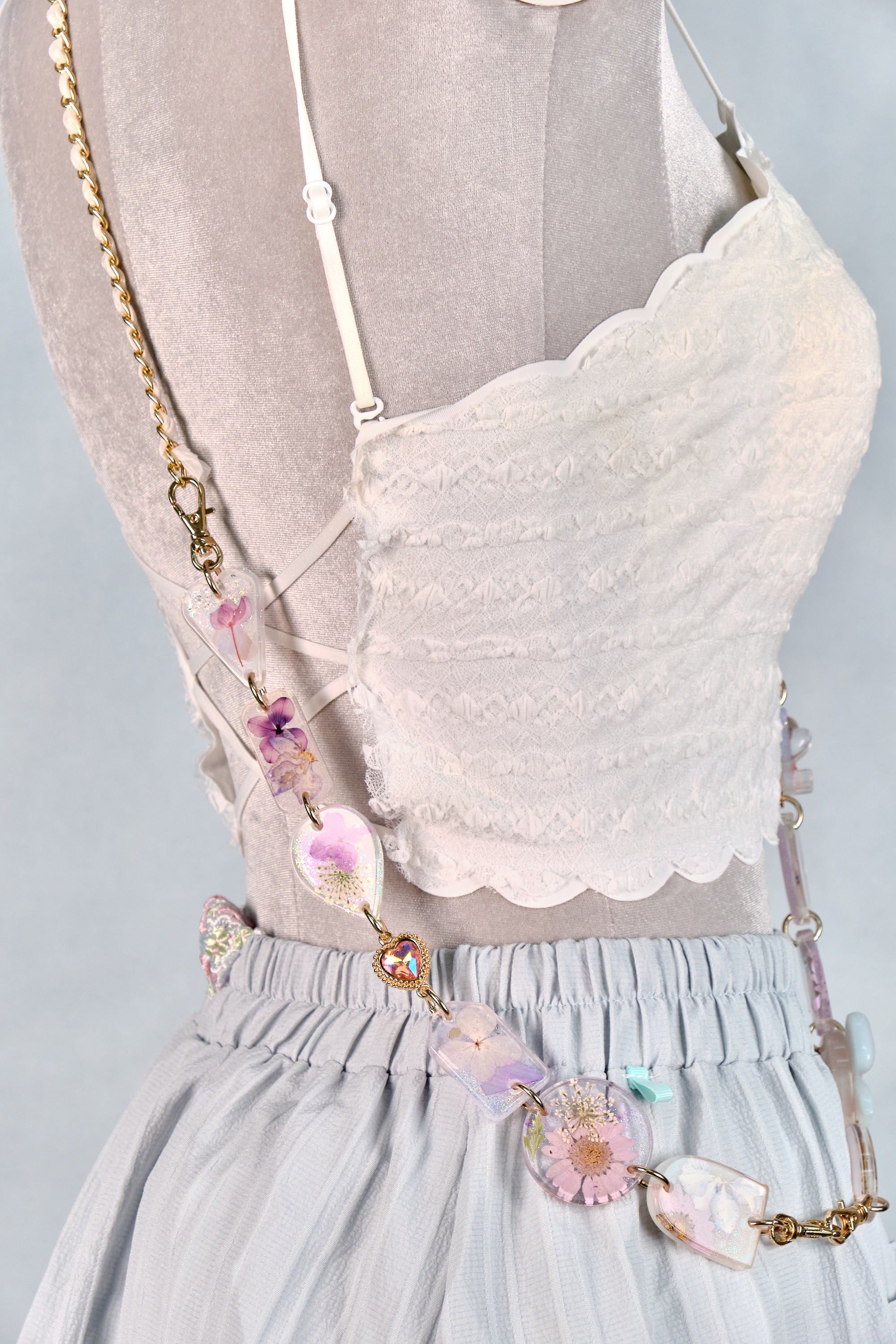 12304 Resin Pressed Flower Crossbody Phone Chain