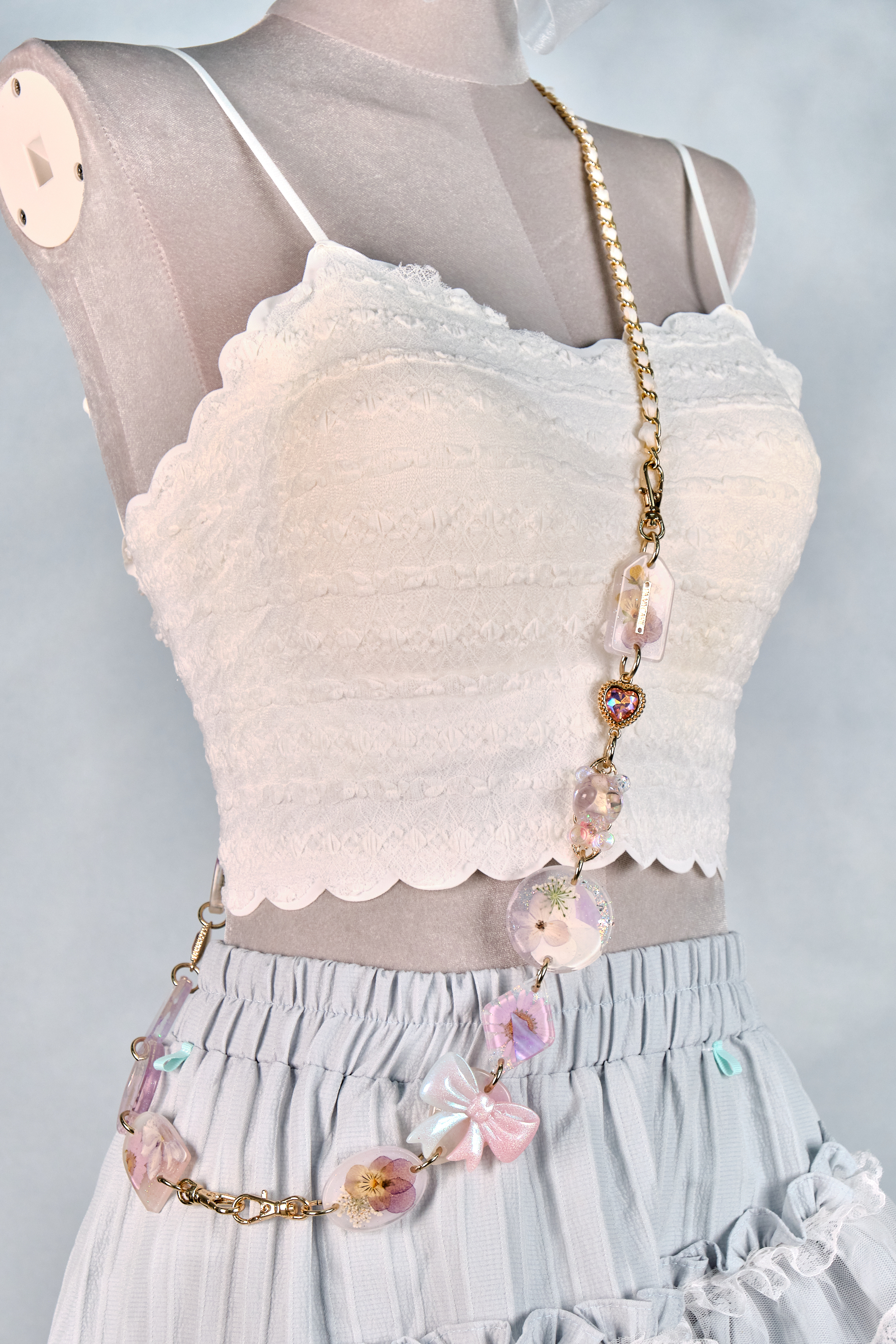 12304 Resin Pressed Flower Crossbody Phone Chain