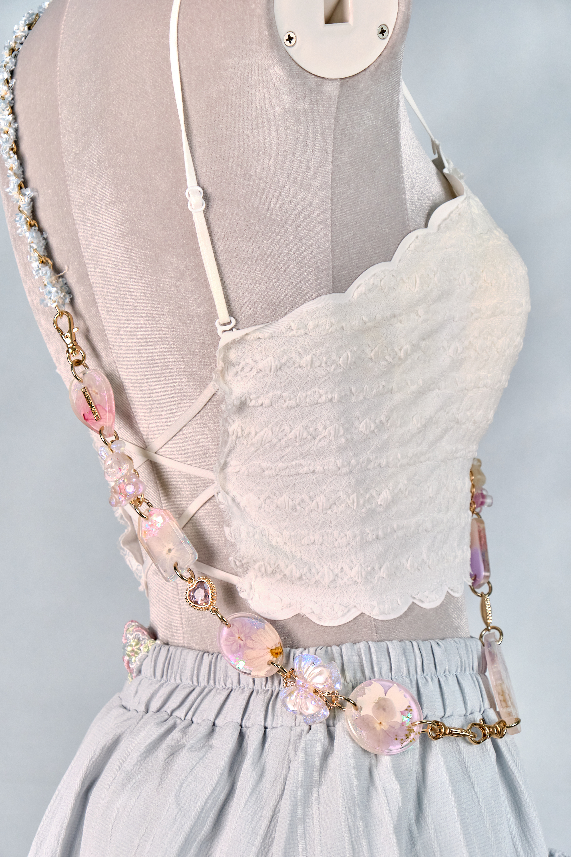 12299 Resin Pressed Flower Crossbody Phone Chain