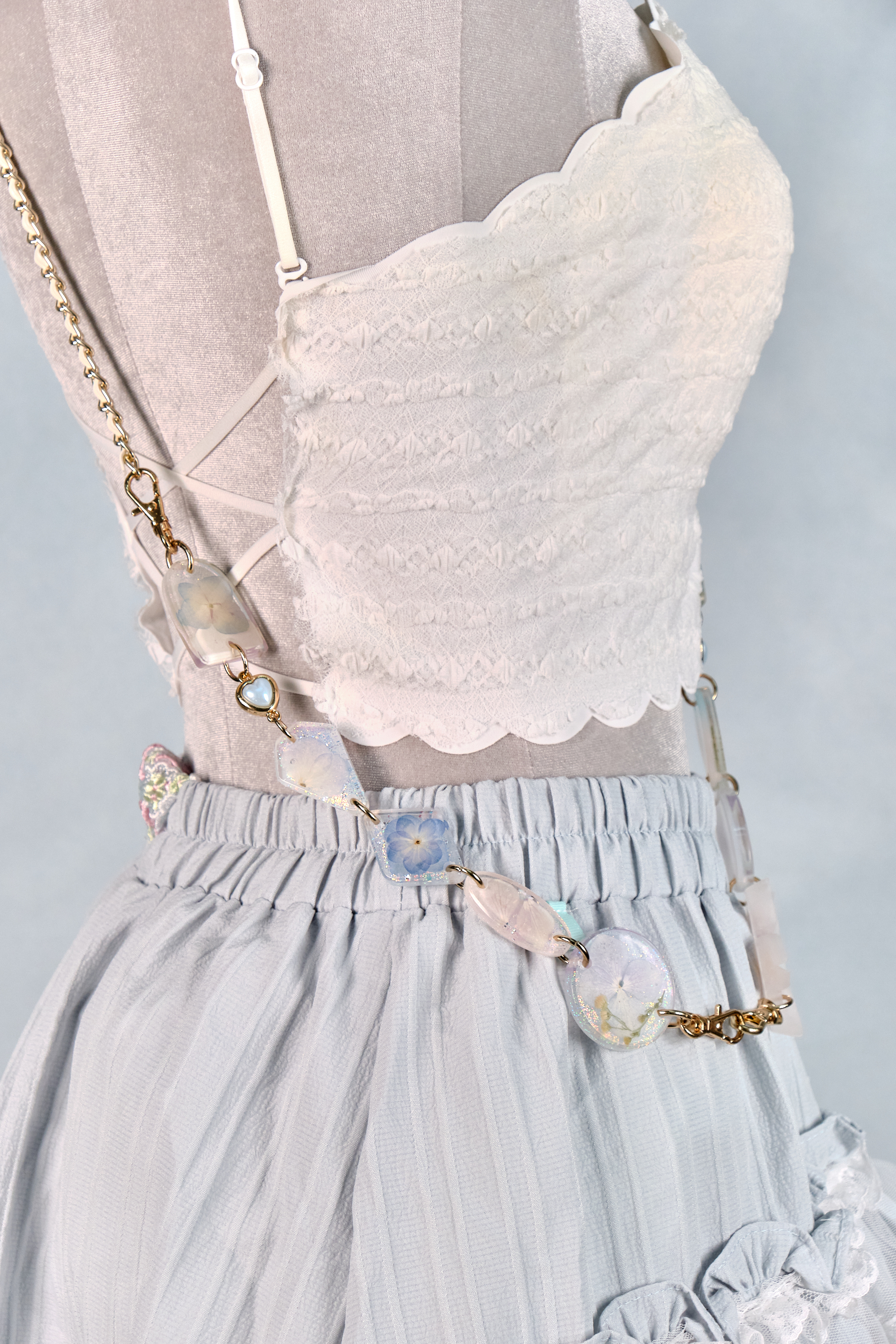 12291 Resin Pressed Flower Crossbody Phone Chain