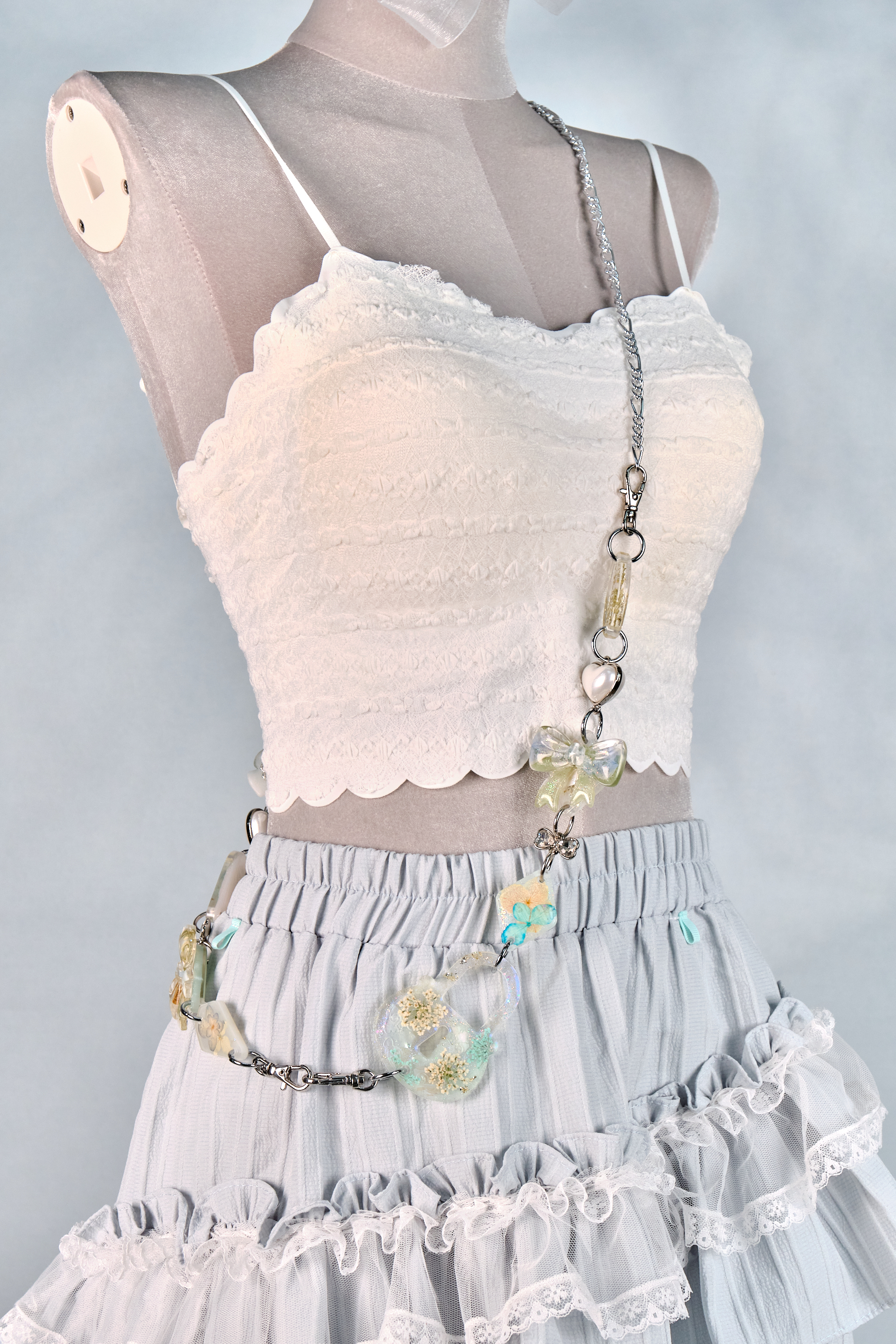 12289 Resin Pressed Flower Crossbody Phone Chain