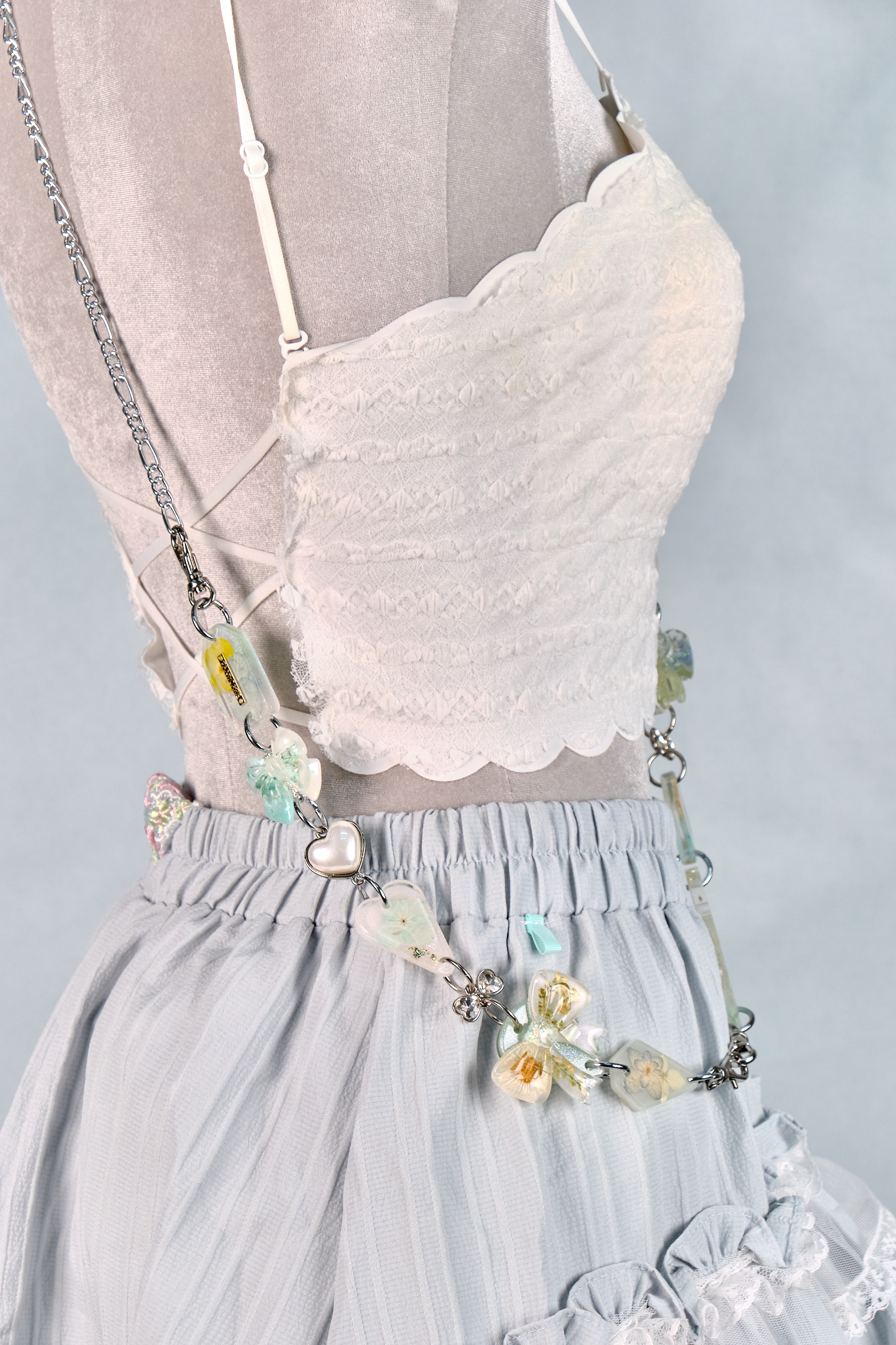 12289 Resin Pressed Flower Crossbody Phone Chain