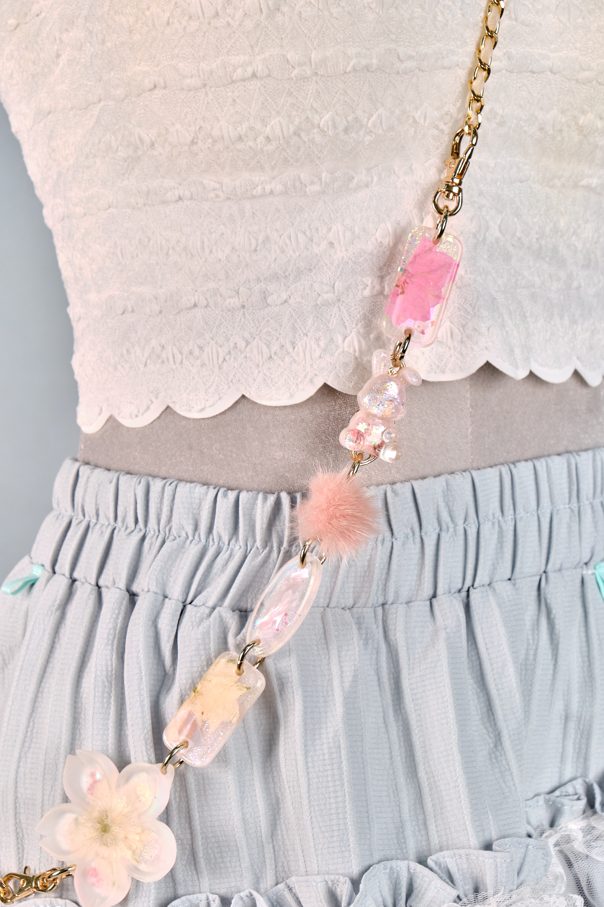 12288 Resin Pressed Flower Crossbody Phone Chain