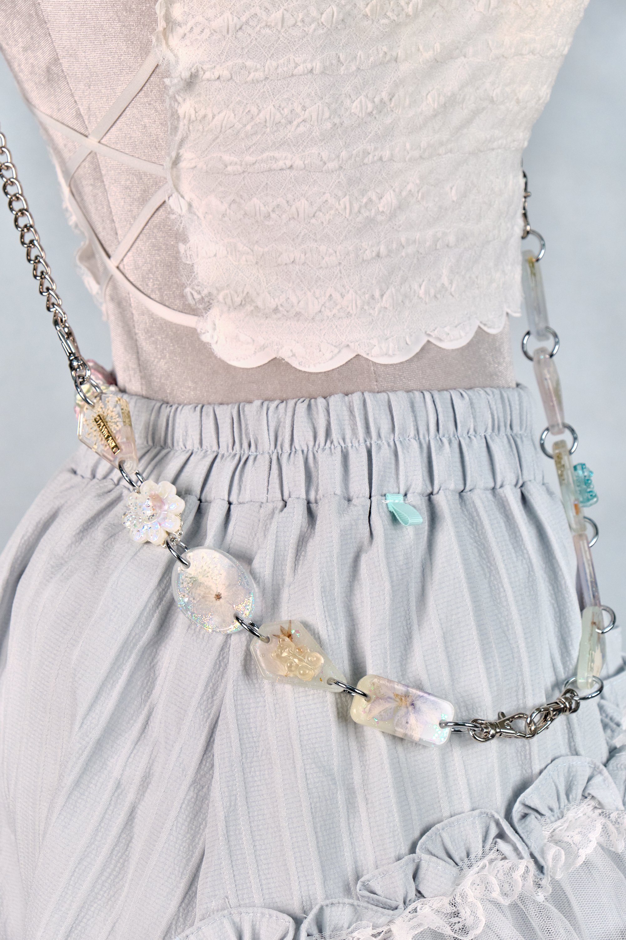 12287 Resin Pressed Flower Crossbody Phone Chain