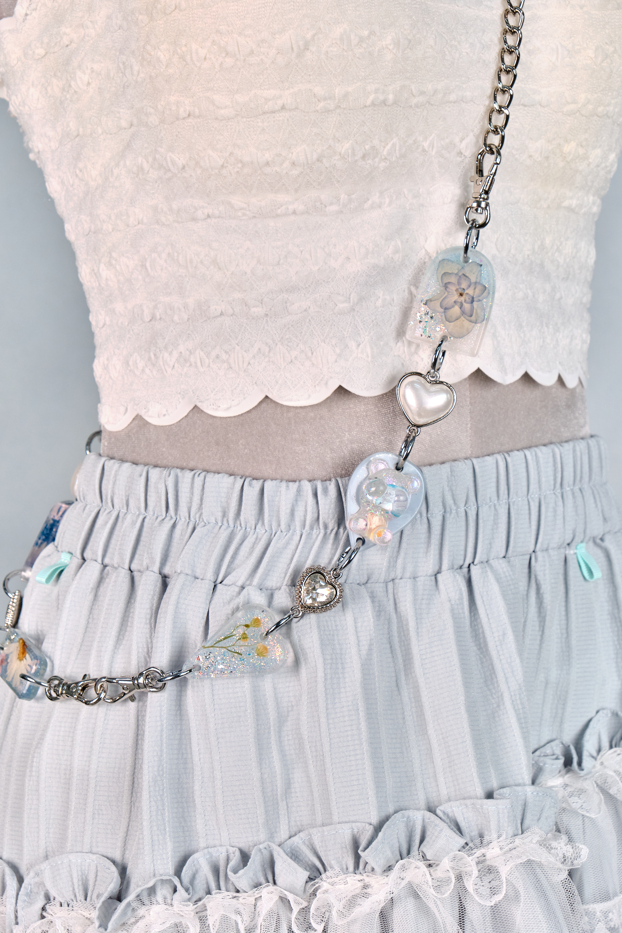 12285 Resin Pressed Flower Crossbody Phone Chain