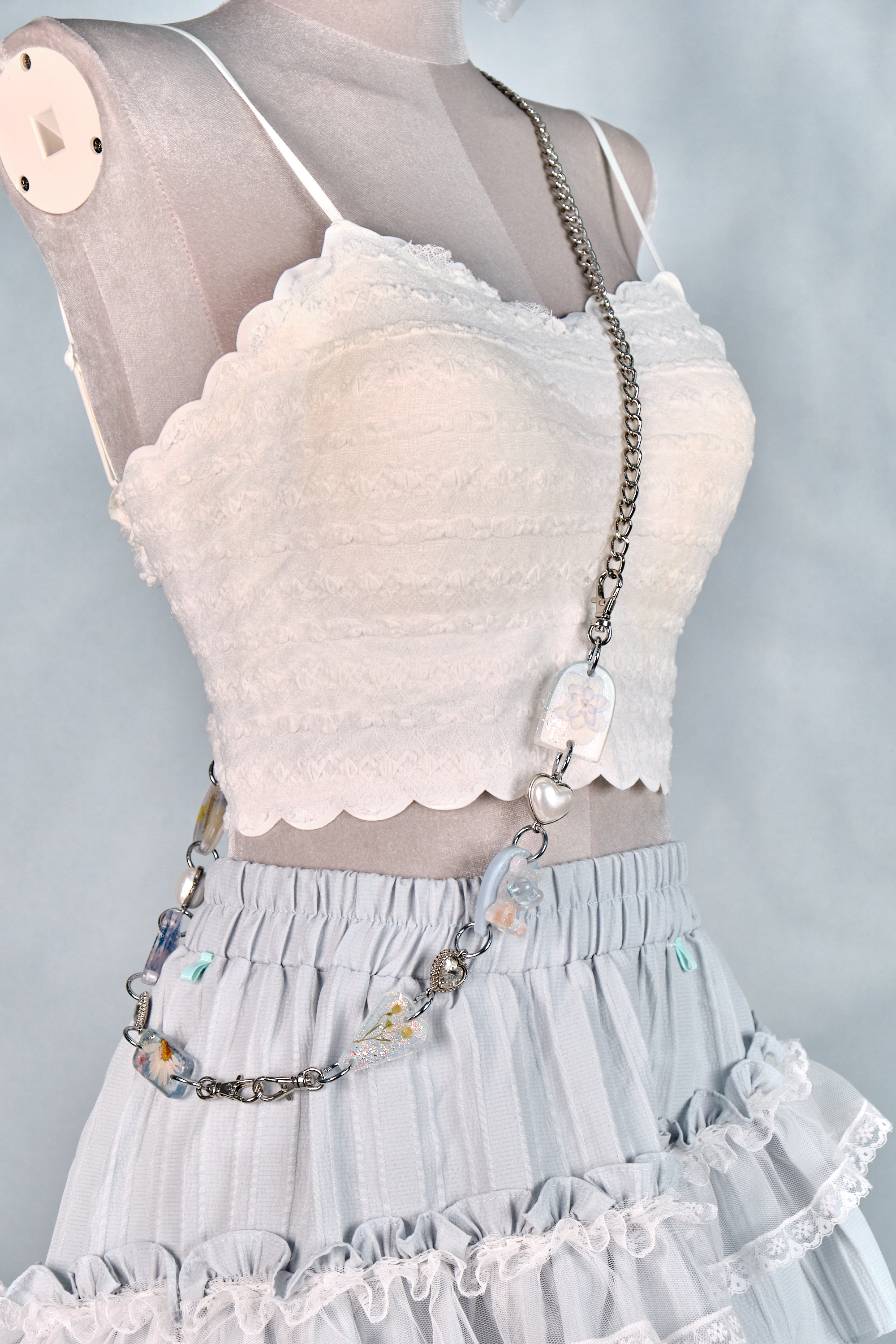 12285 Resin Pressed Flower Crossbody Phone Chain