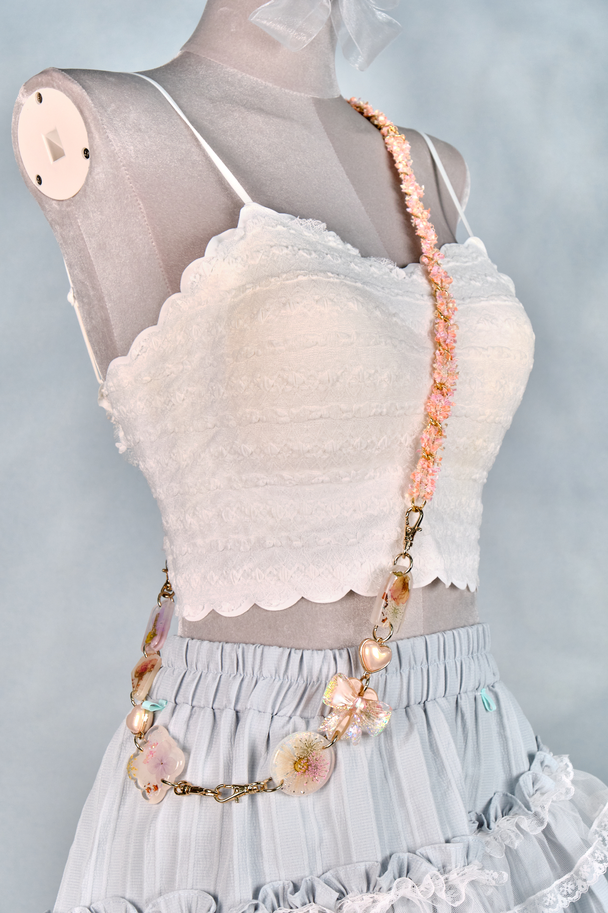 12284 Resin Pressed Flower Crossbody Phone Chain