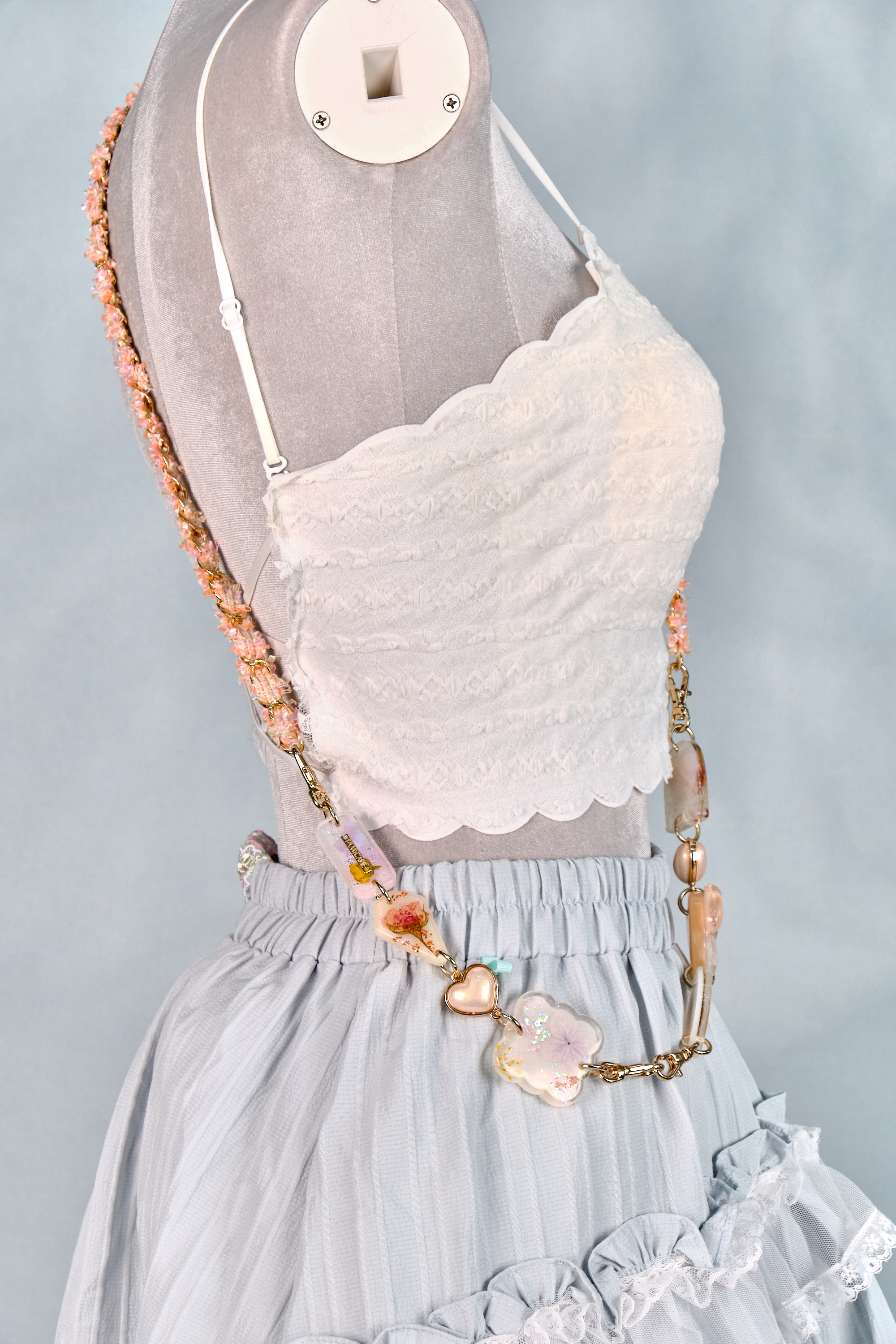 12284 Resin Pressed Flower Crossbody Phone Chain