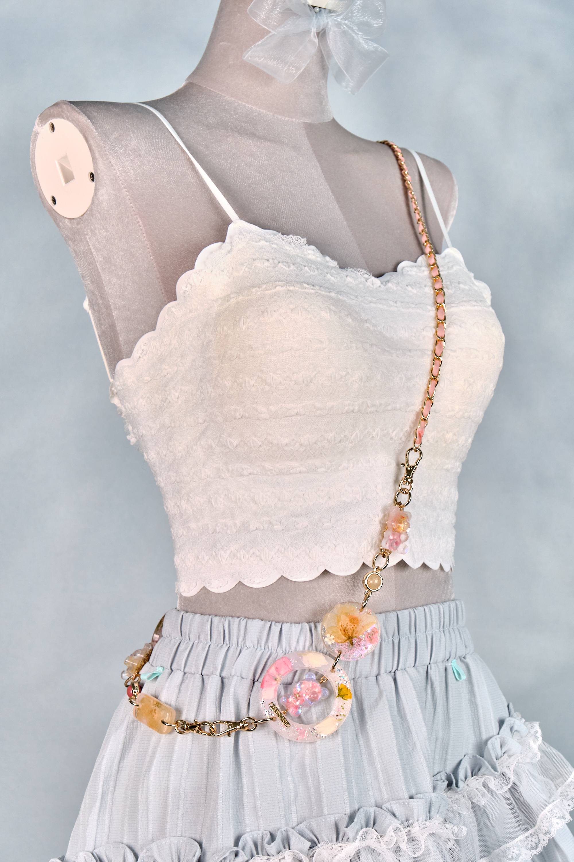 12283 Resin Pressed Flower Crossbody Phone Chain