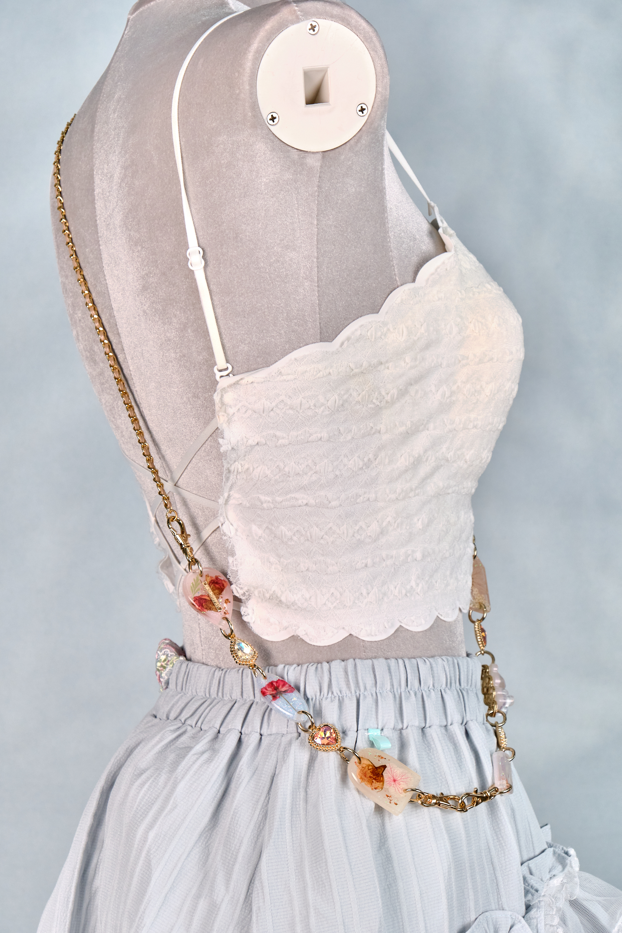 12282 Resin Pressed Flower Crossbody Phone Chain