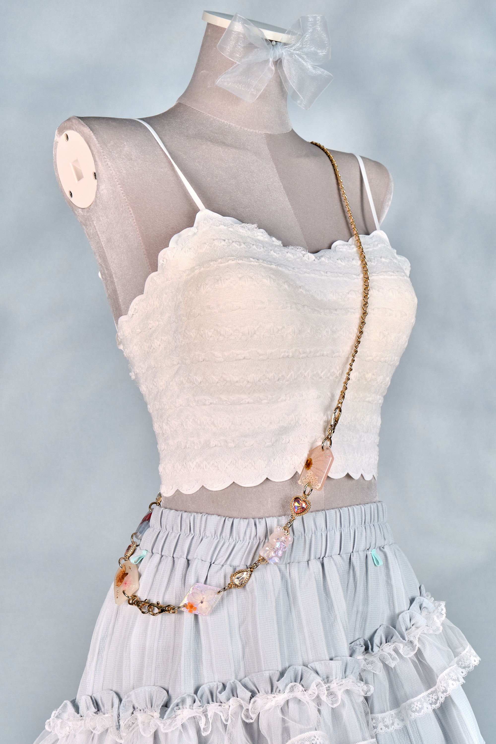 12282 Resin Pressed Flower Crossbody Phone Chain