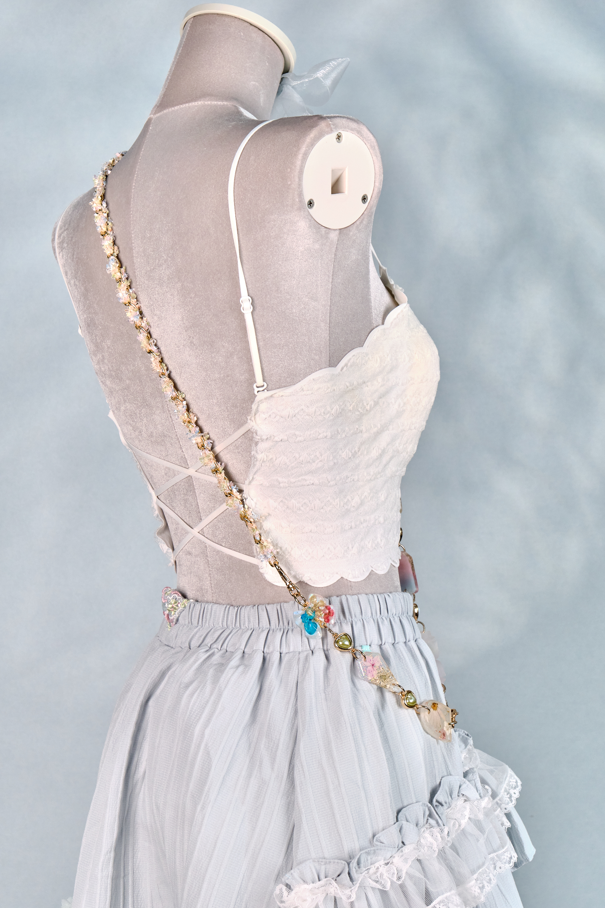 12281 Resin Pressed Flower Crossbody Phone Chain