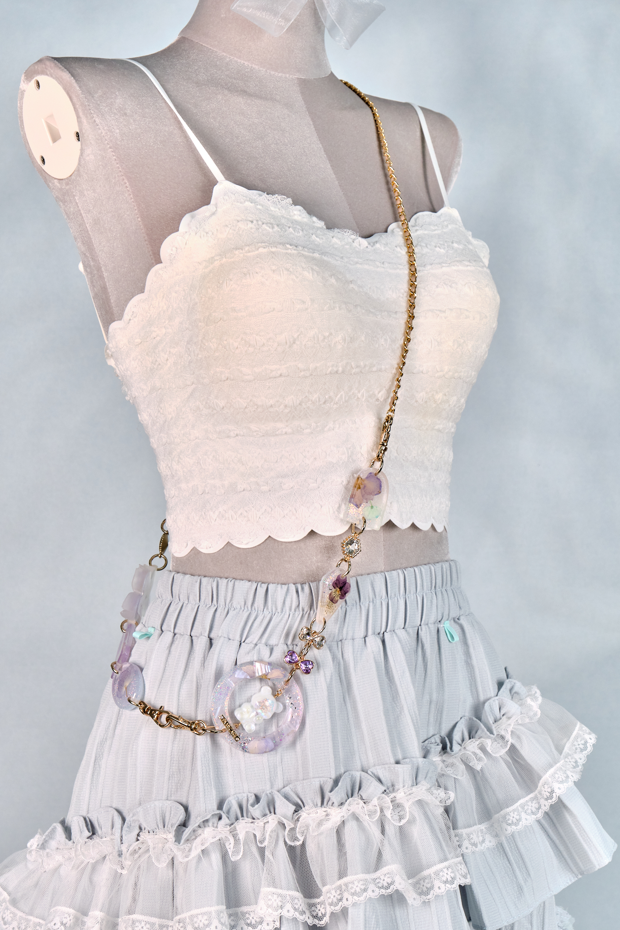 12280 Resin Pressed Flower Crossbody Phone Chain