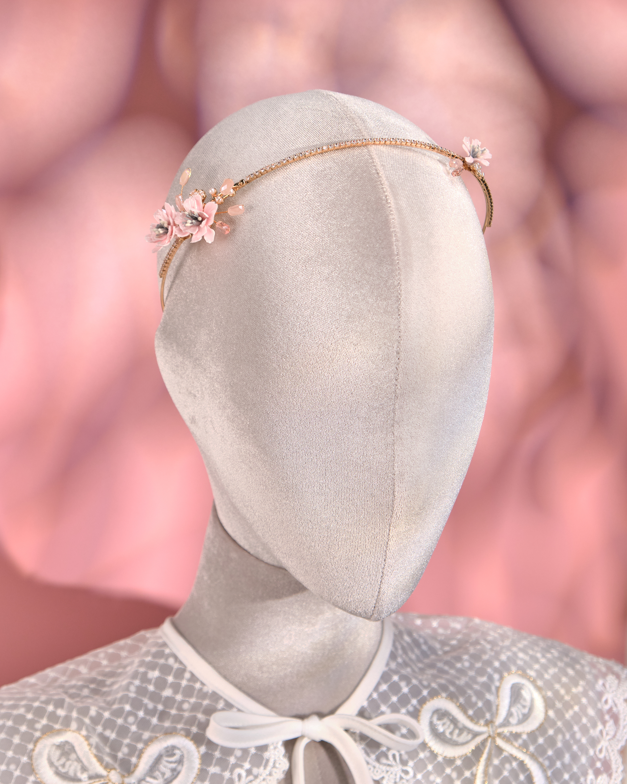 12264 粉紅牡丹頭箍