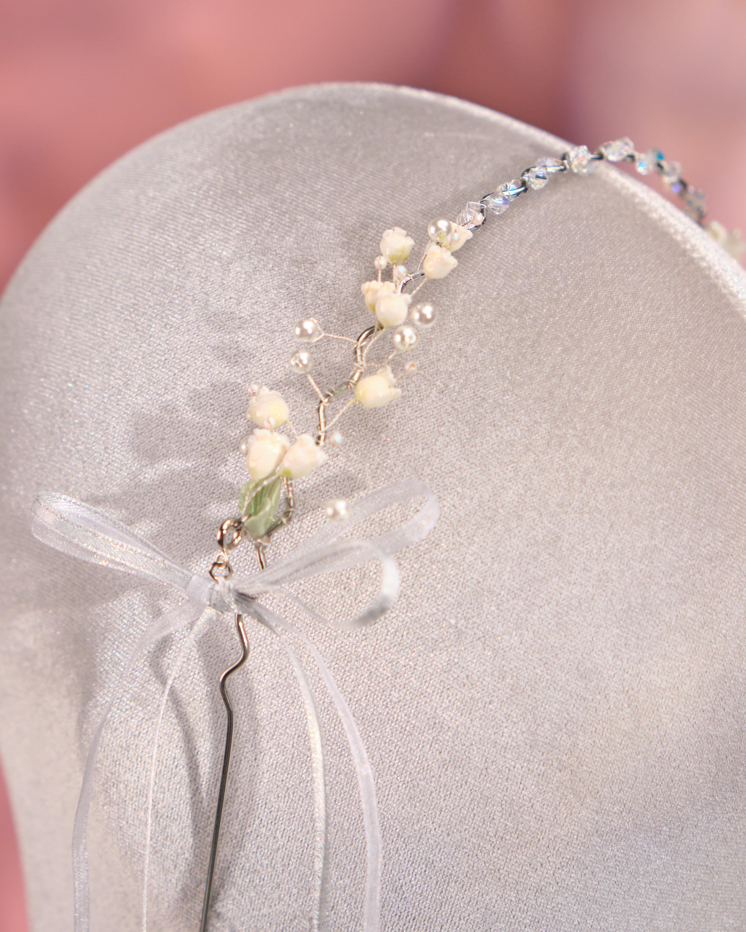 12262 Lily of the Valley Bow Headband