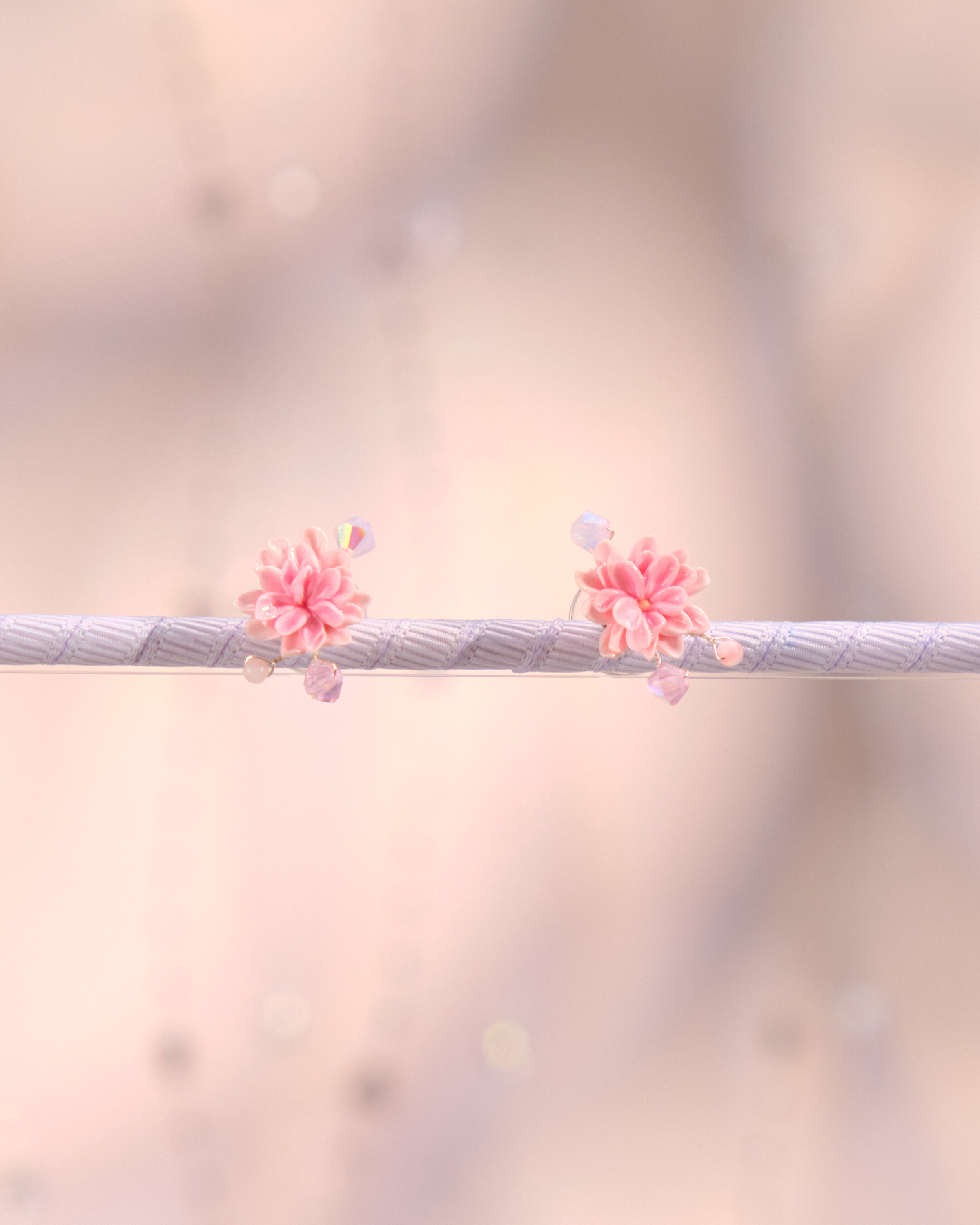 12249 Floral Crystal Earrings