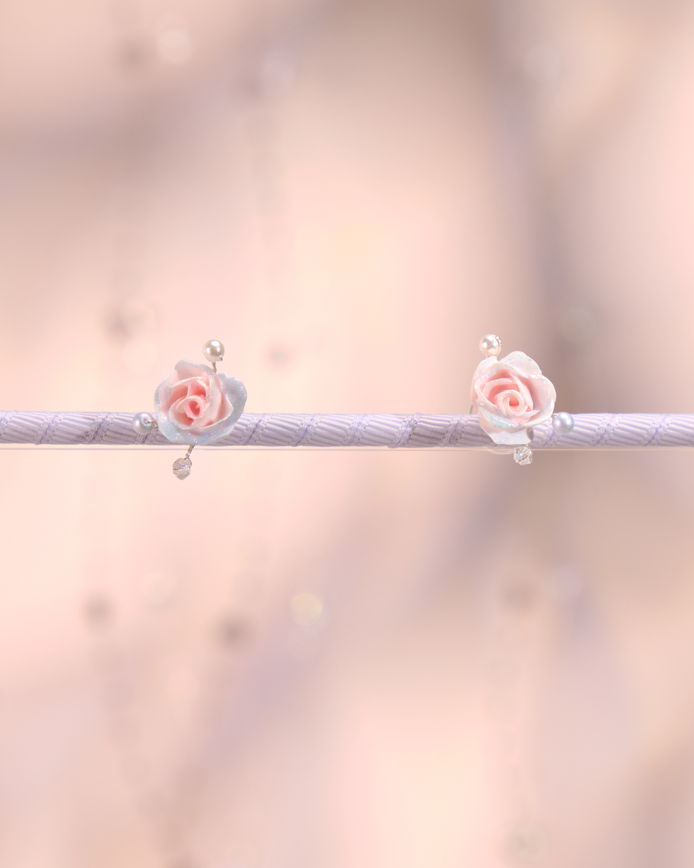 12244 兩用花束絲帶耳環