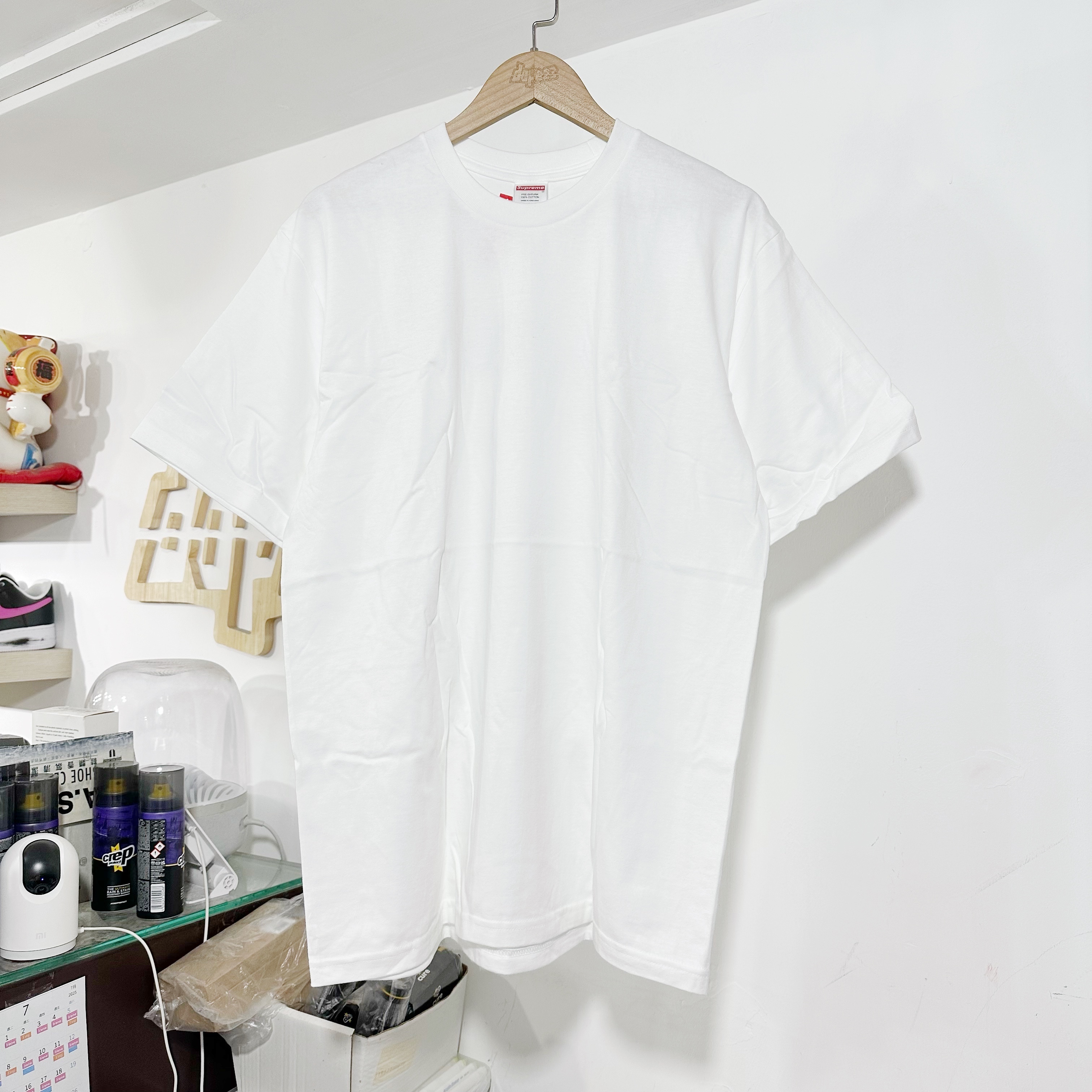 SUPREME SS25 TAPE TEE WHITE