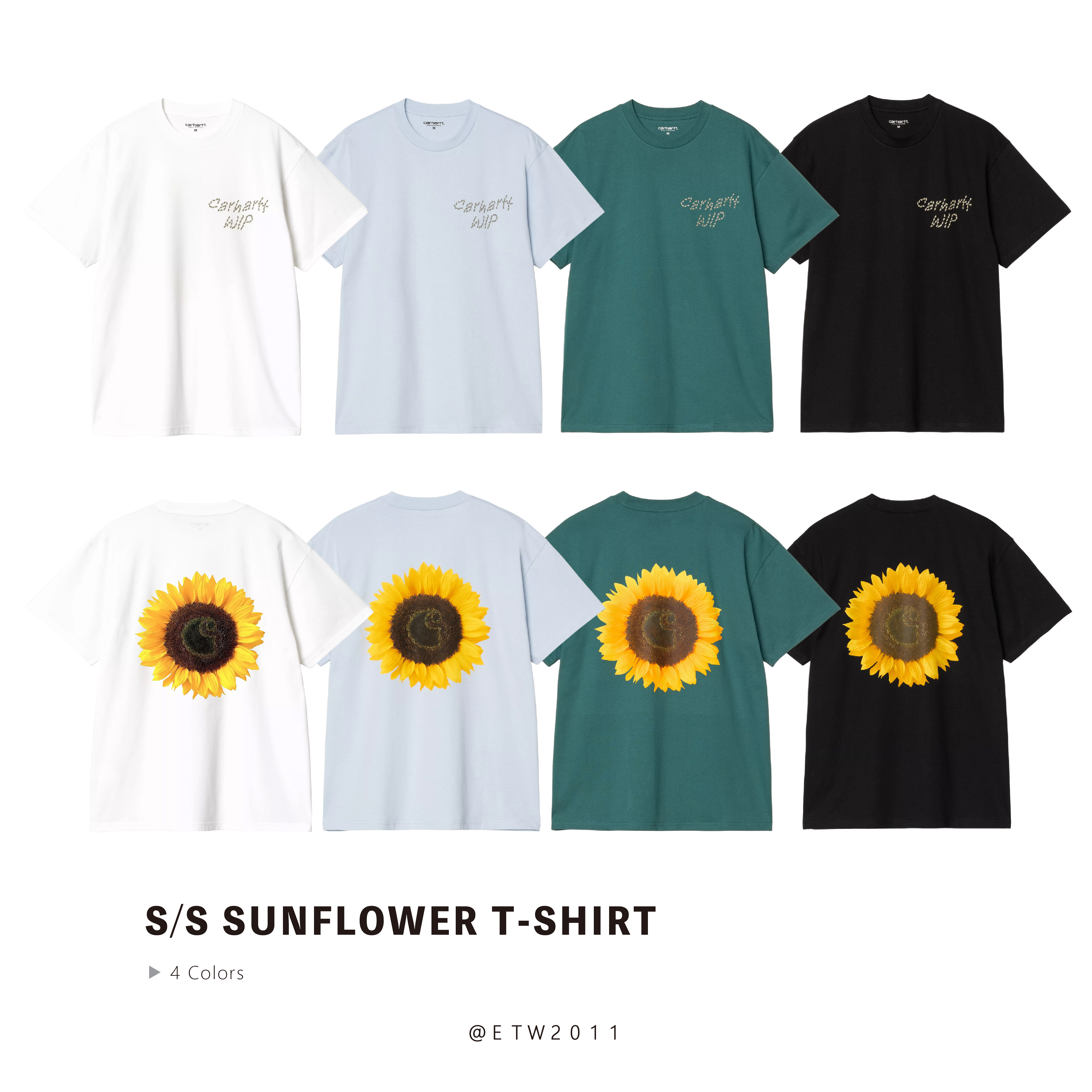 ☆ETW☆【EASY TO WEAR】CARHARTT WIP S/S Sunflower T-Shirt 植物 向日葵 卡哈 短T