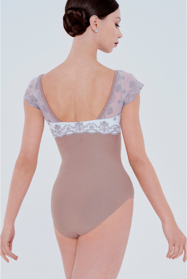 法國 WearMoi【WM-NARCISSE 小包袖蕾絲刺繡舞衣】可放胸墊