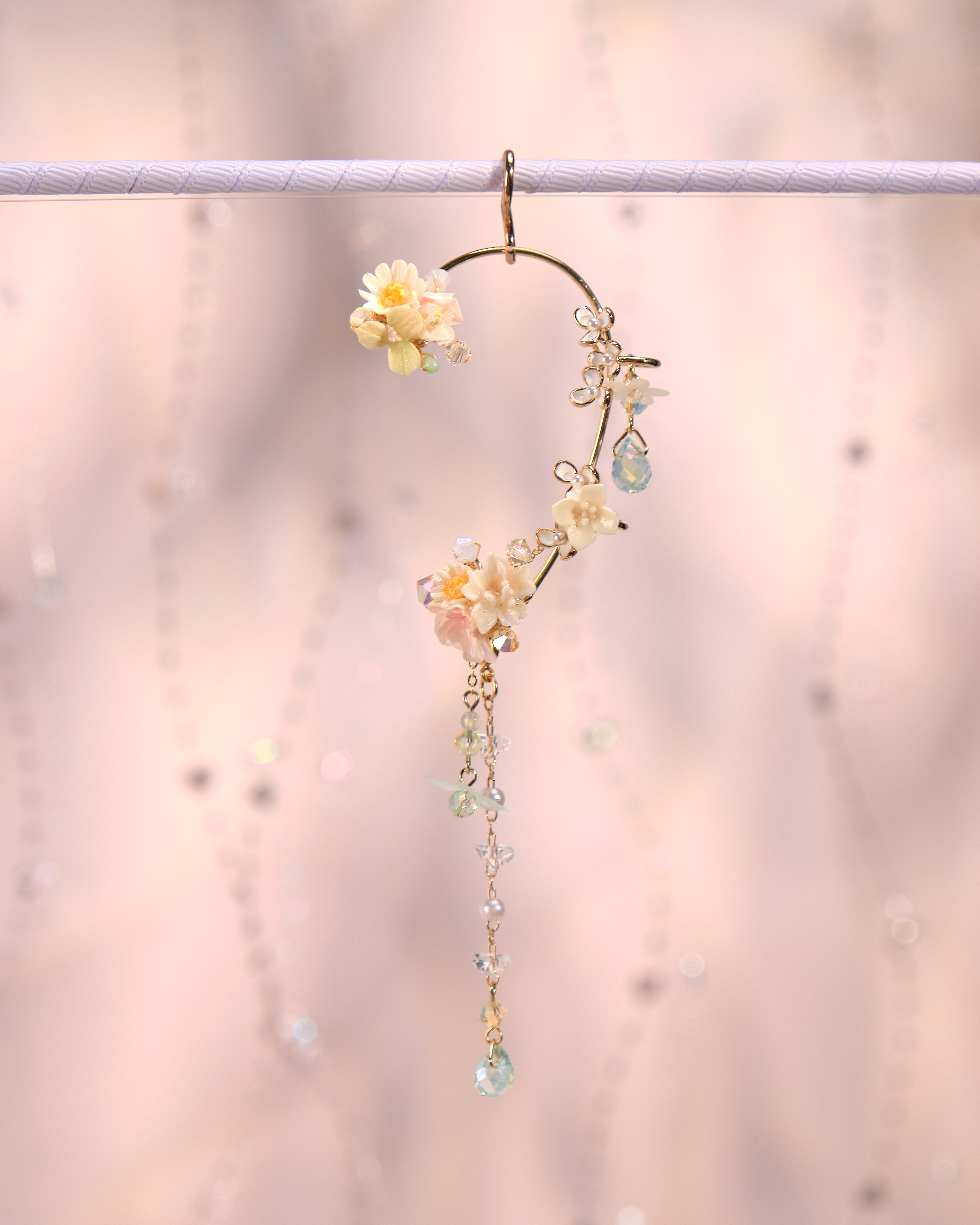 12226 花束金葉耳掛