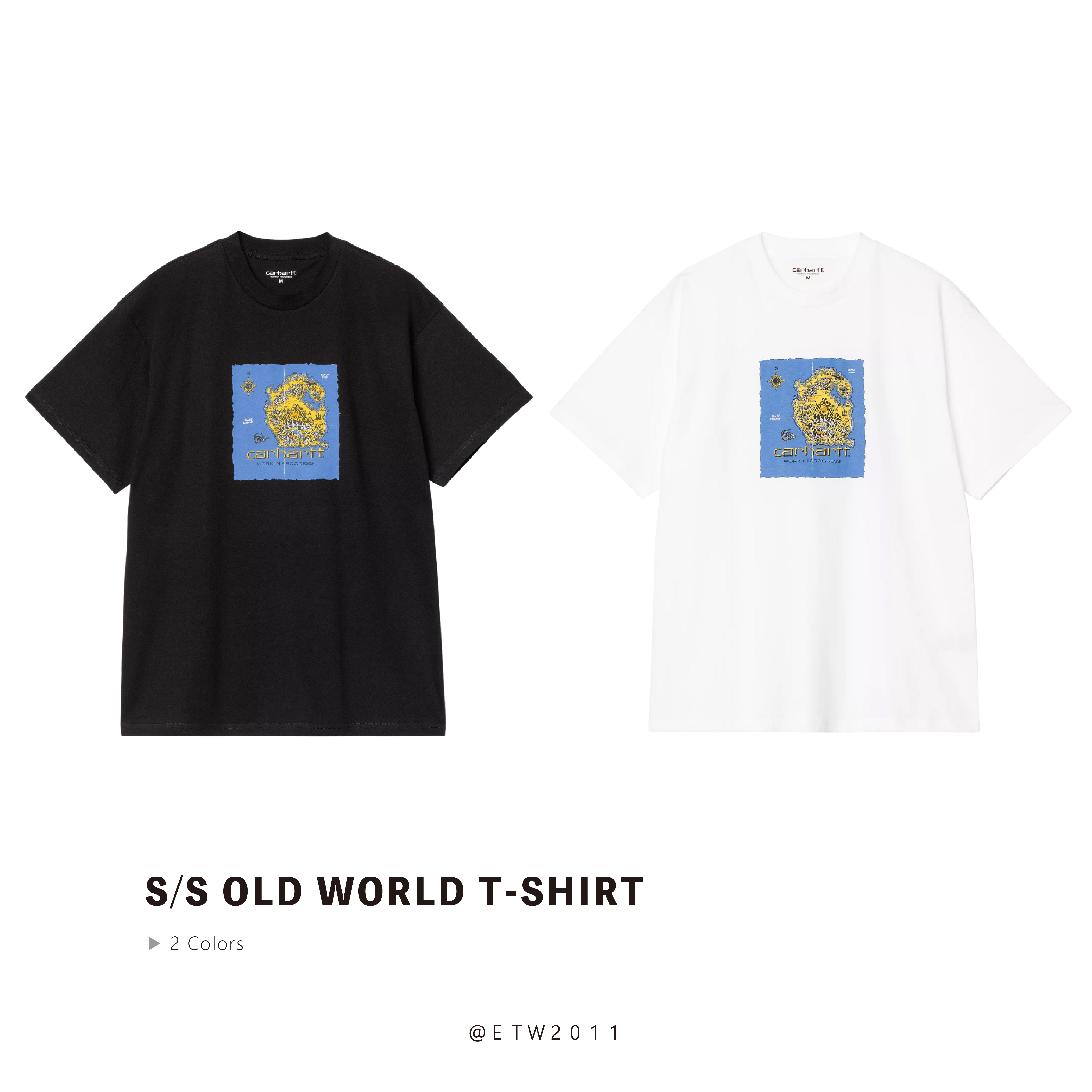 ☆ETW☆【EASY TO WEAR】CARHARTT WIP S/S Old World T-Shirt  世界 地圖 卡哈 短T
