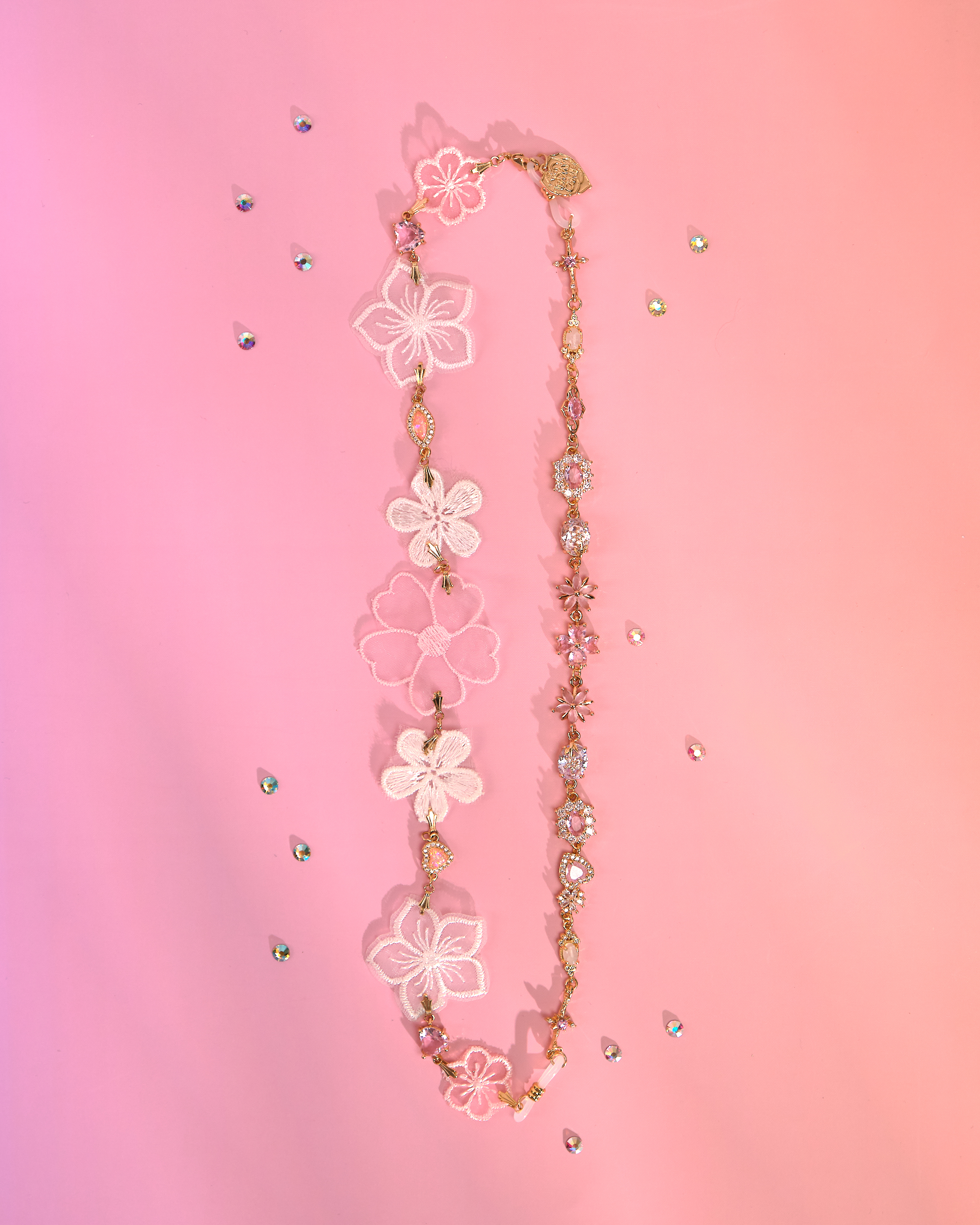 12211 Golden Thread Embroidered Ribbon Headband