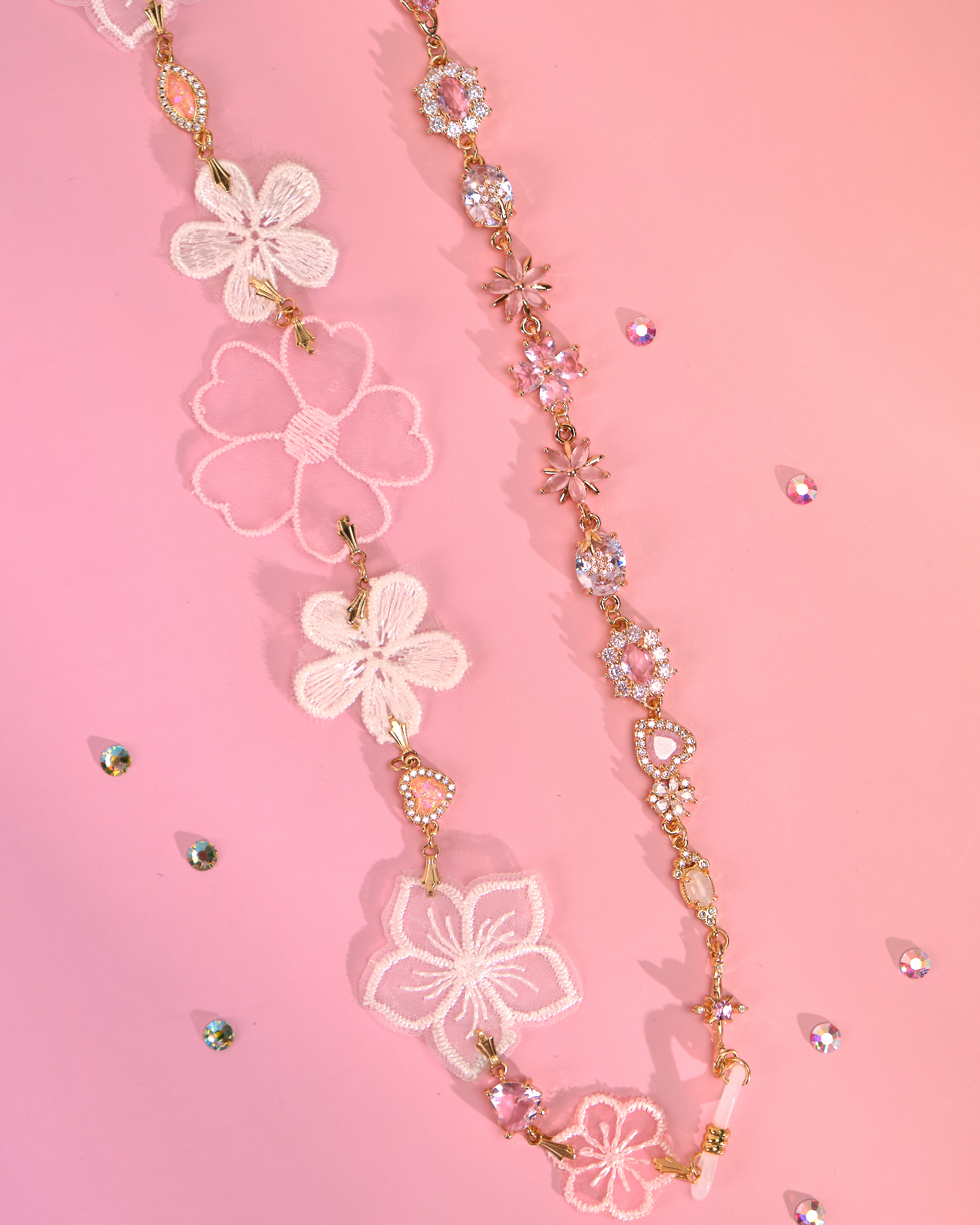 12211 Golden Thread Embroidered Ribbon Headband