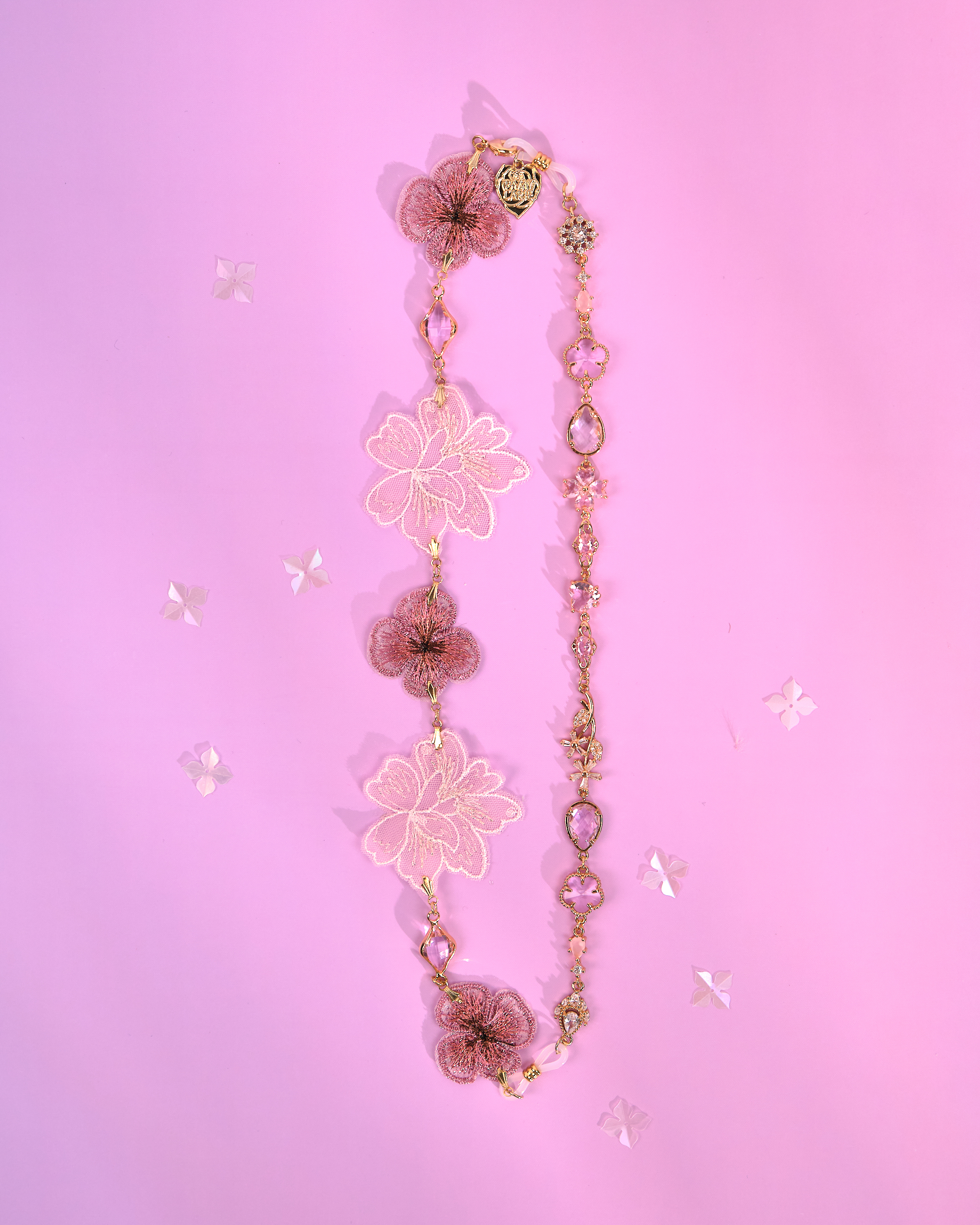 12206 Golden Thread Embroidered Ribbon Headband