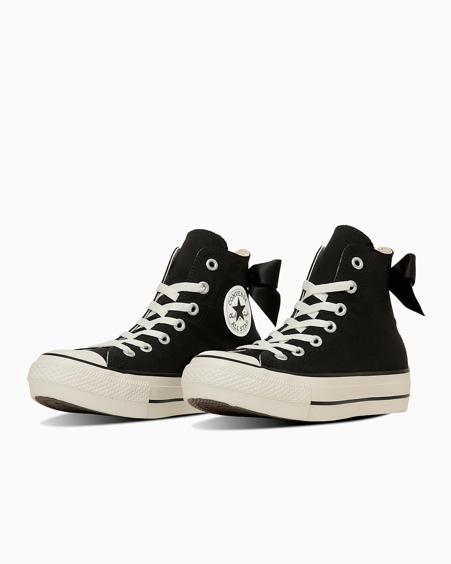 預購┃CONVERSE ALL STAR PLTS BACKRIBBON HI 高筒 厚底 增高 緞帶 蝴蝶結 黑白