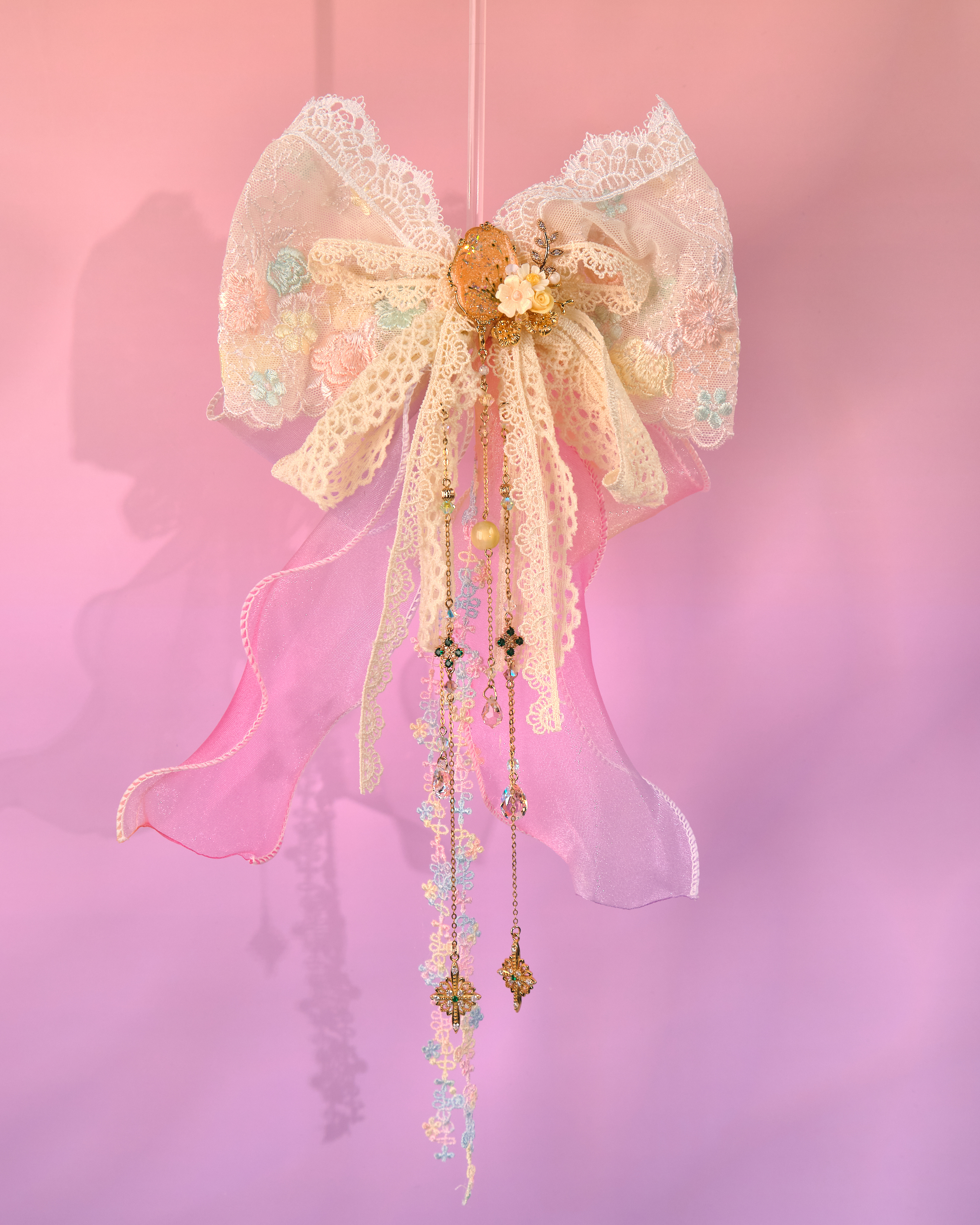 12172 禮物盒絲帶蝴蝶結髮夾