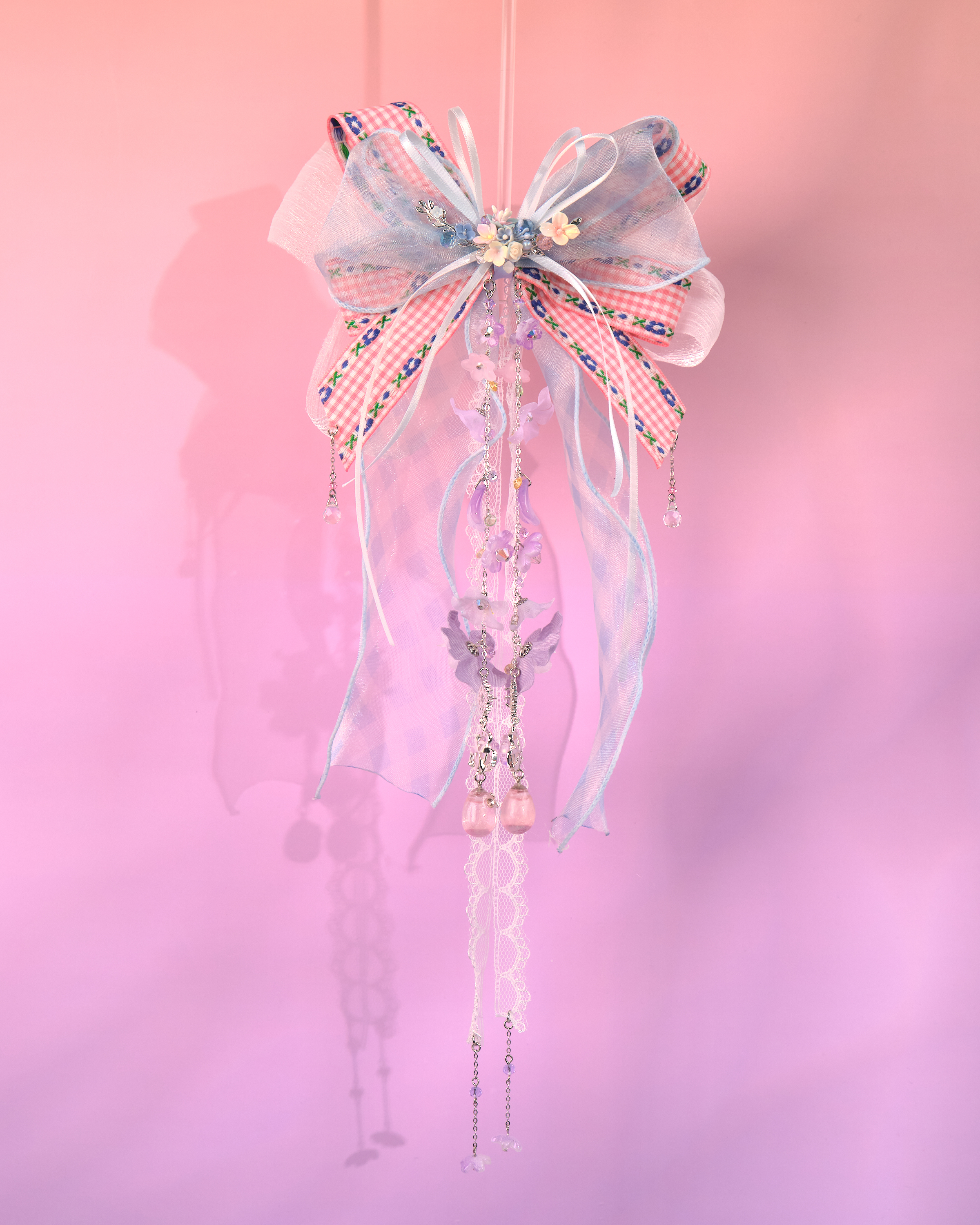 12171 禮物盒絲帶蝴蝶結髮夾