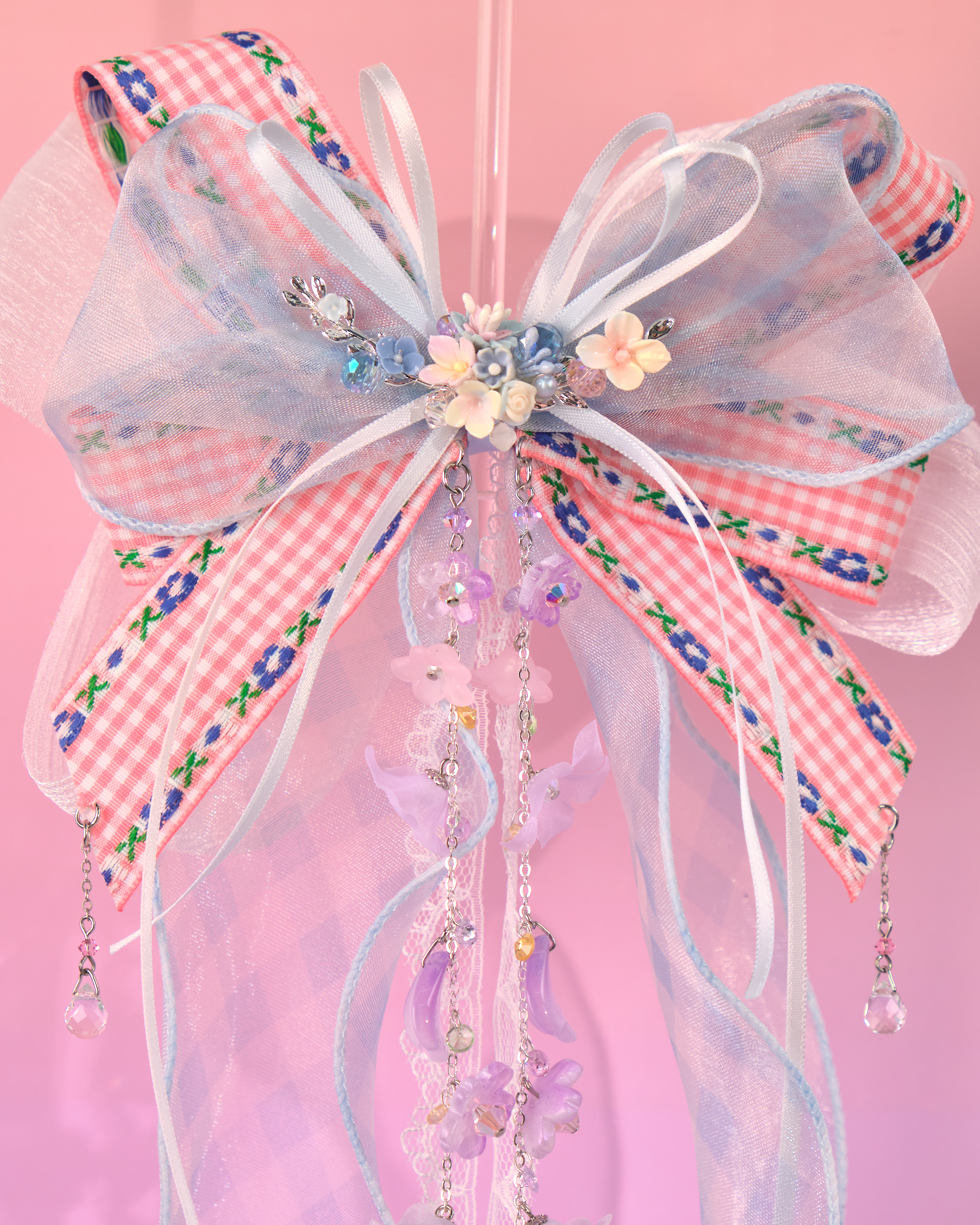 12171 禮物盒絲帶蝴蝶結髮夾