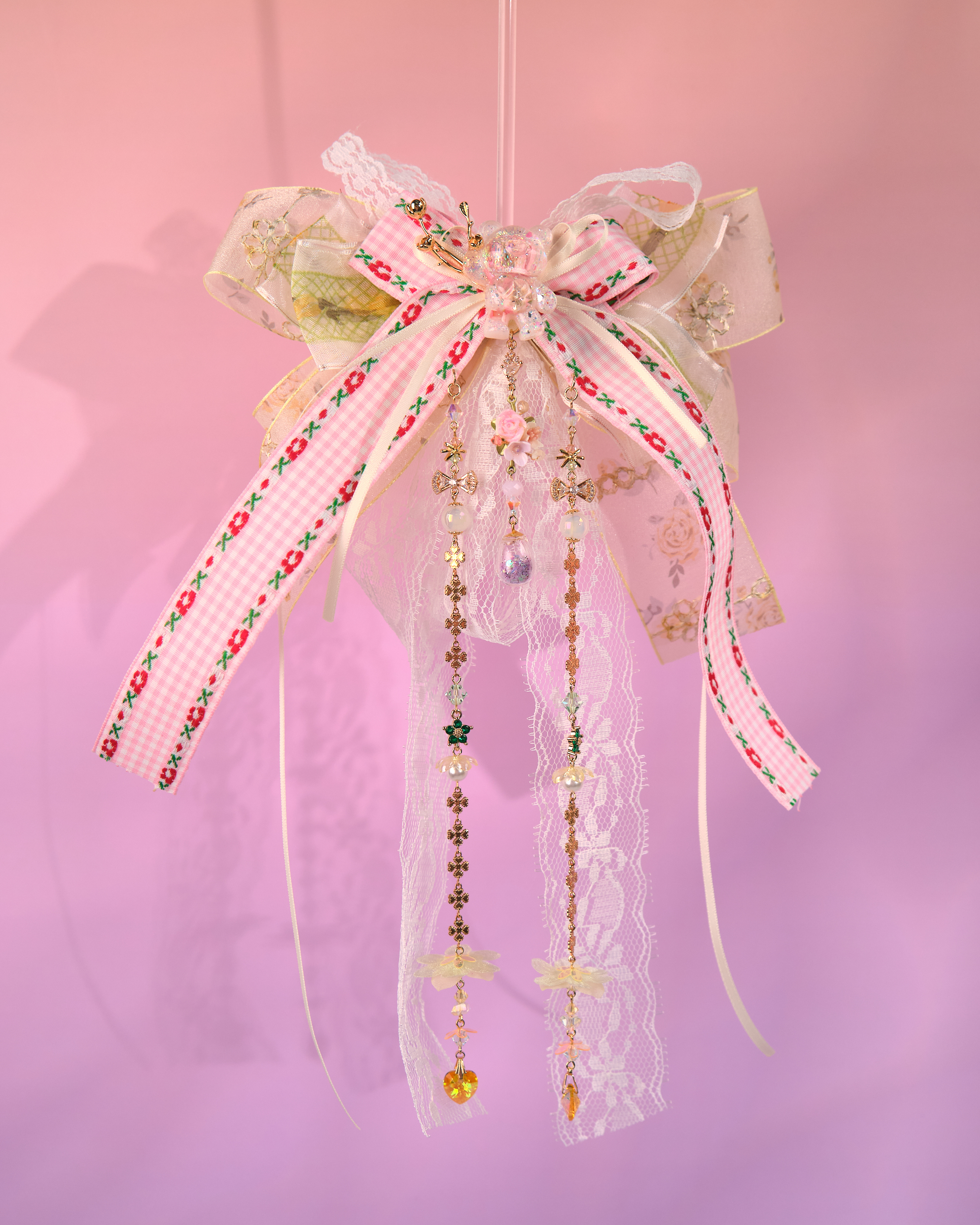 12167 禮物盒絲帶蝴蝶結髮夾