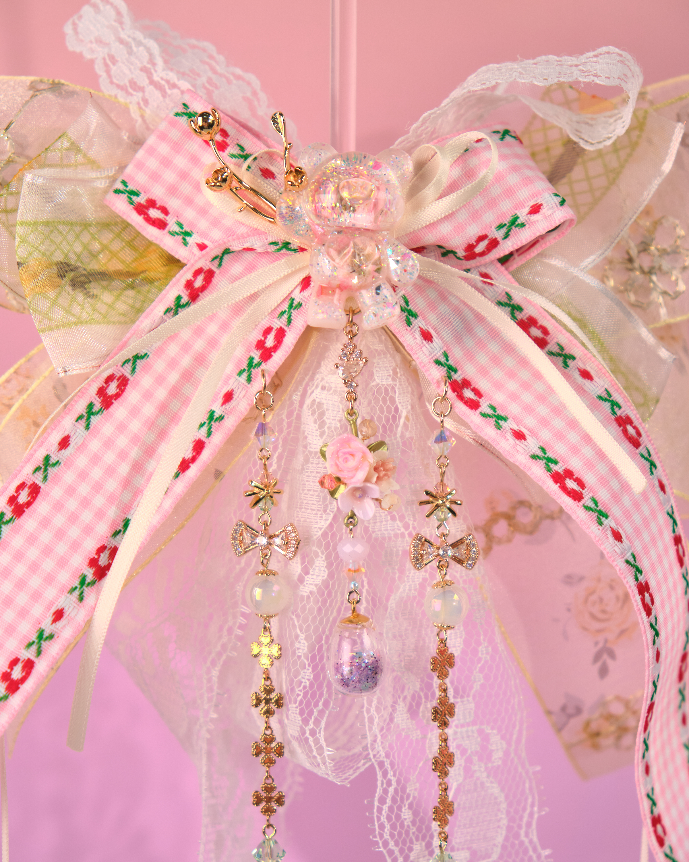 12167 禮物盒絲帶蝴蝶結髮夾