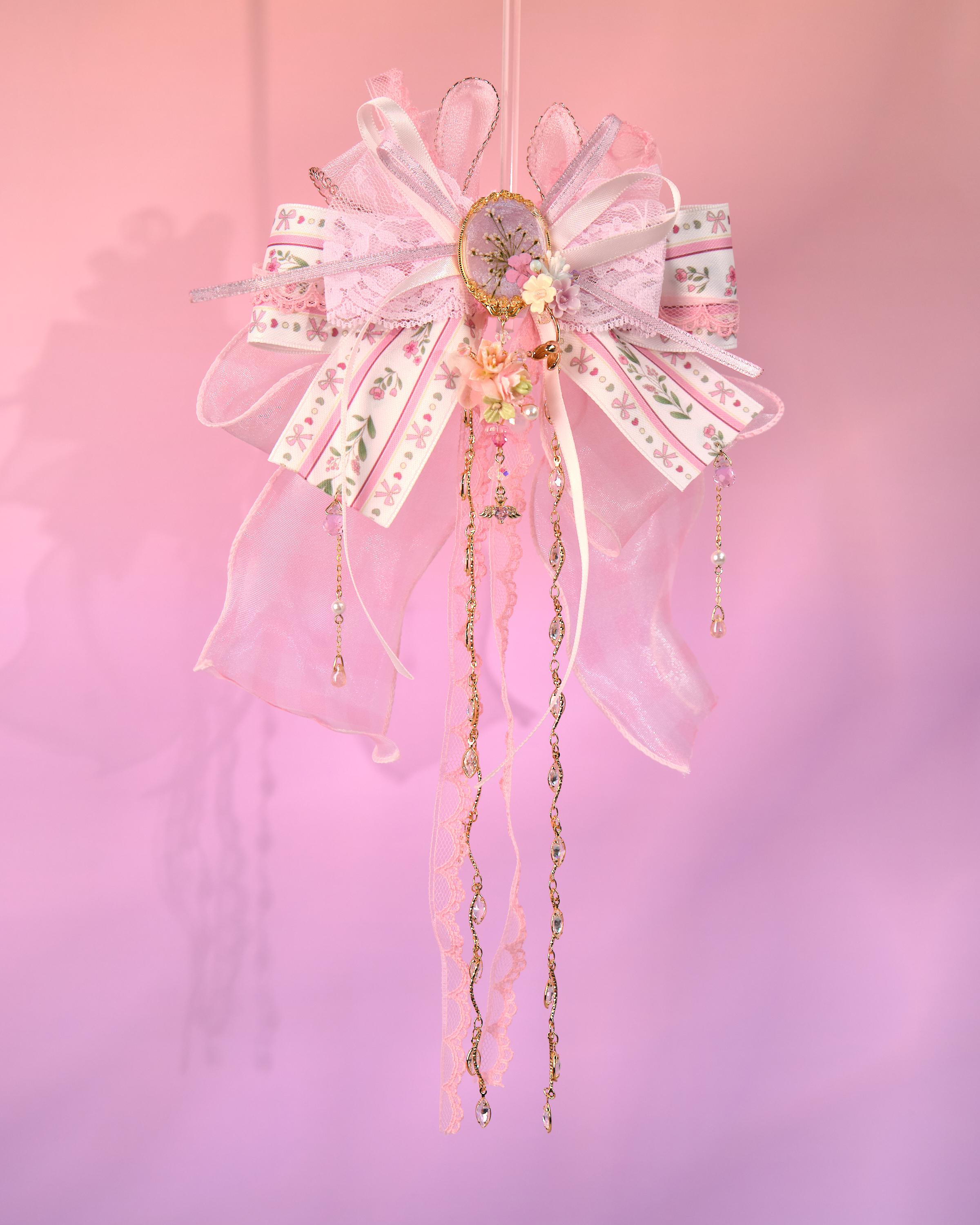 12166 Gift Box Ribbon Bow Hair Clip