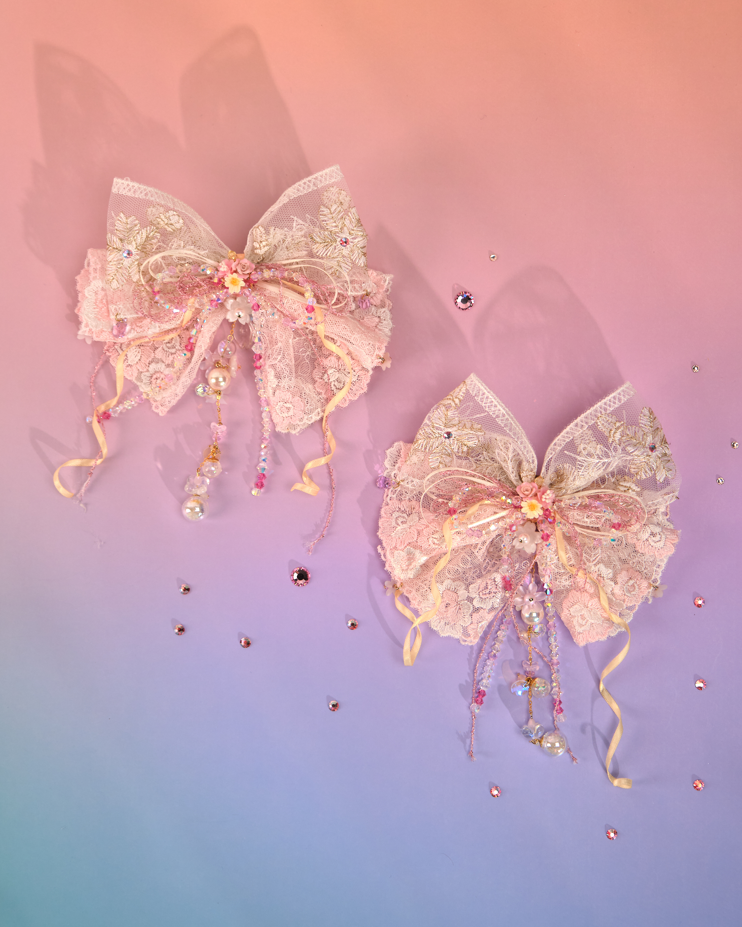 12164 迷你蝴蝶結頭飾套裝(兩隻)