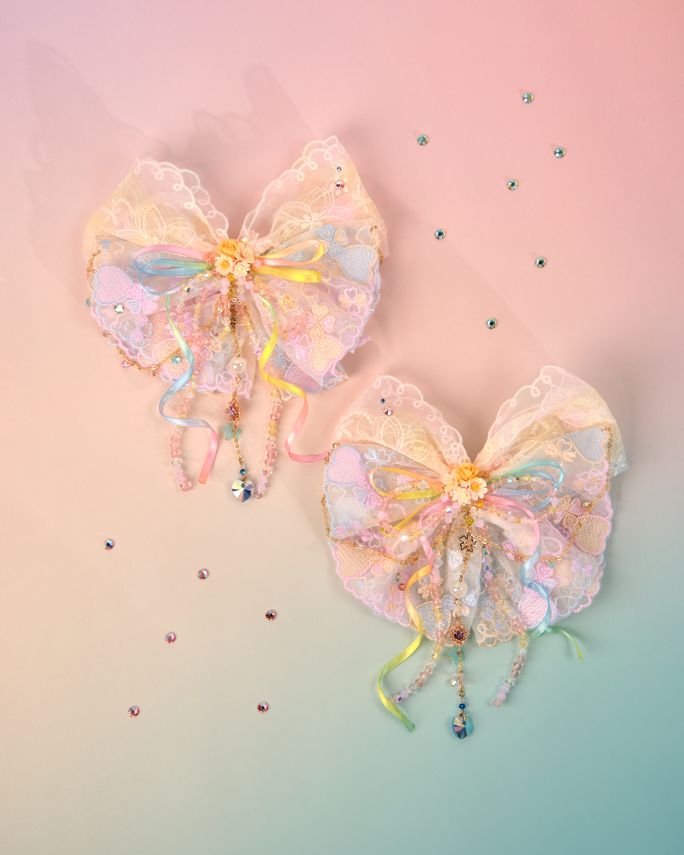 12163 迷你蝴蝶結頭飾套裝(兩隻)