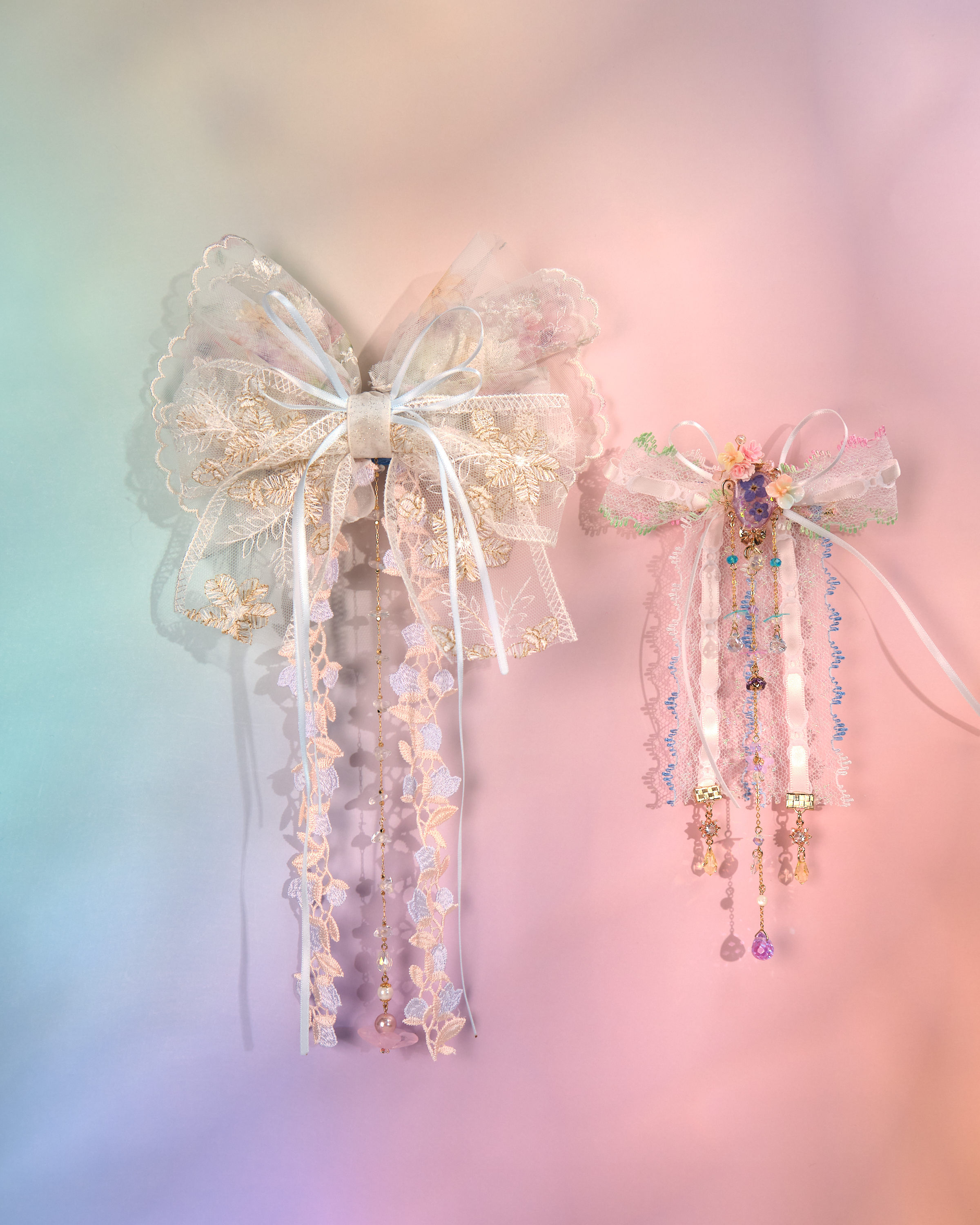 12162 田園風蕾絲瀑布蝴蝶結