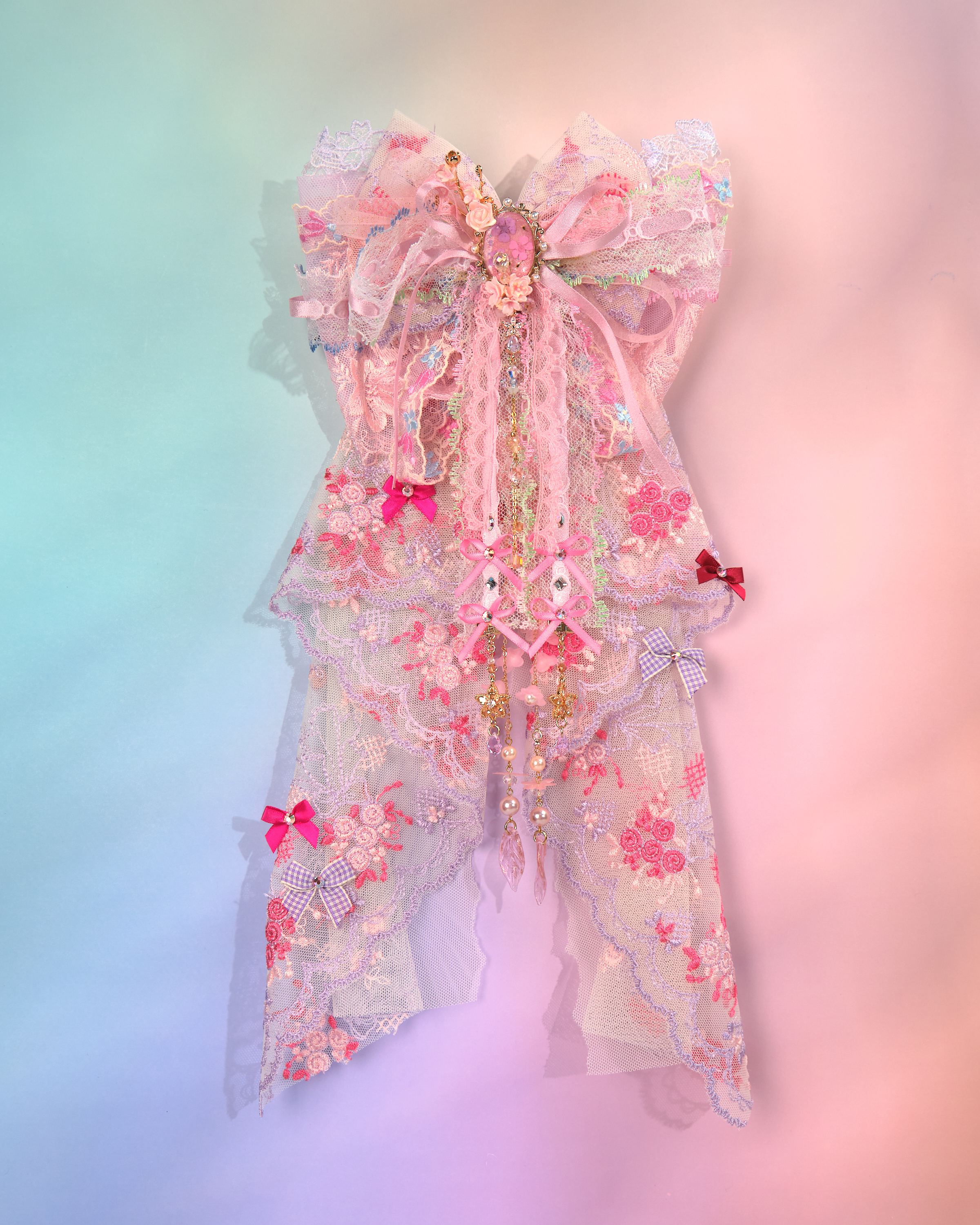 12160 田園風蕾絲瀑布蝴蝶結