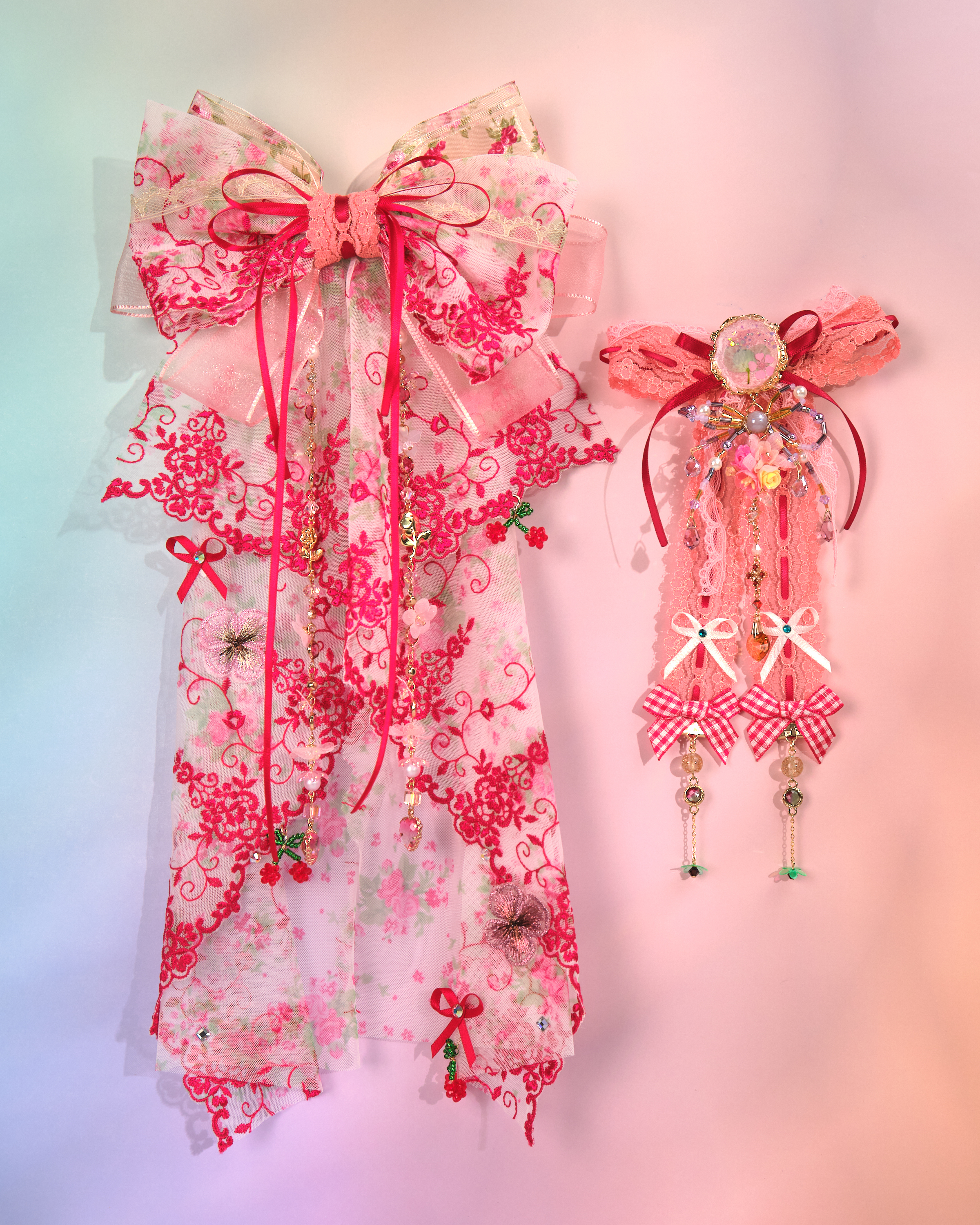 12161 田園風蕾絲瀑布蝴蝶結