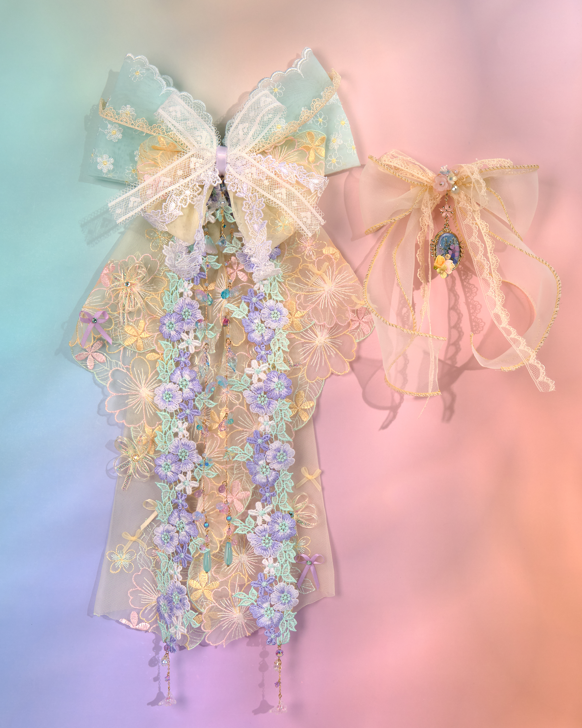 12159 田園風蕾絲瀑布蝴蝶結