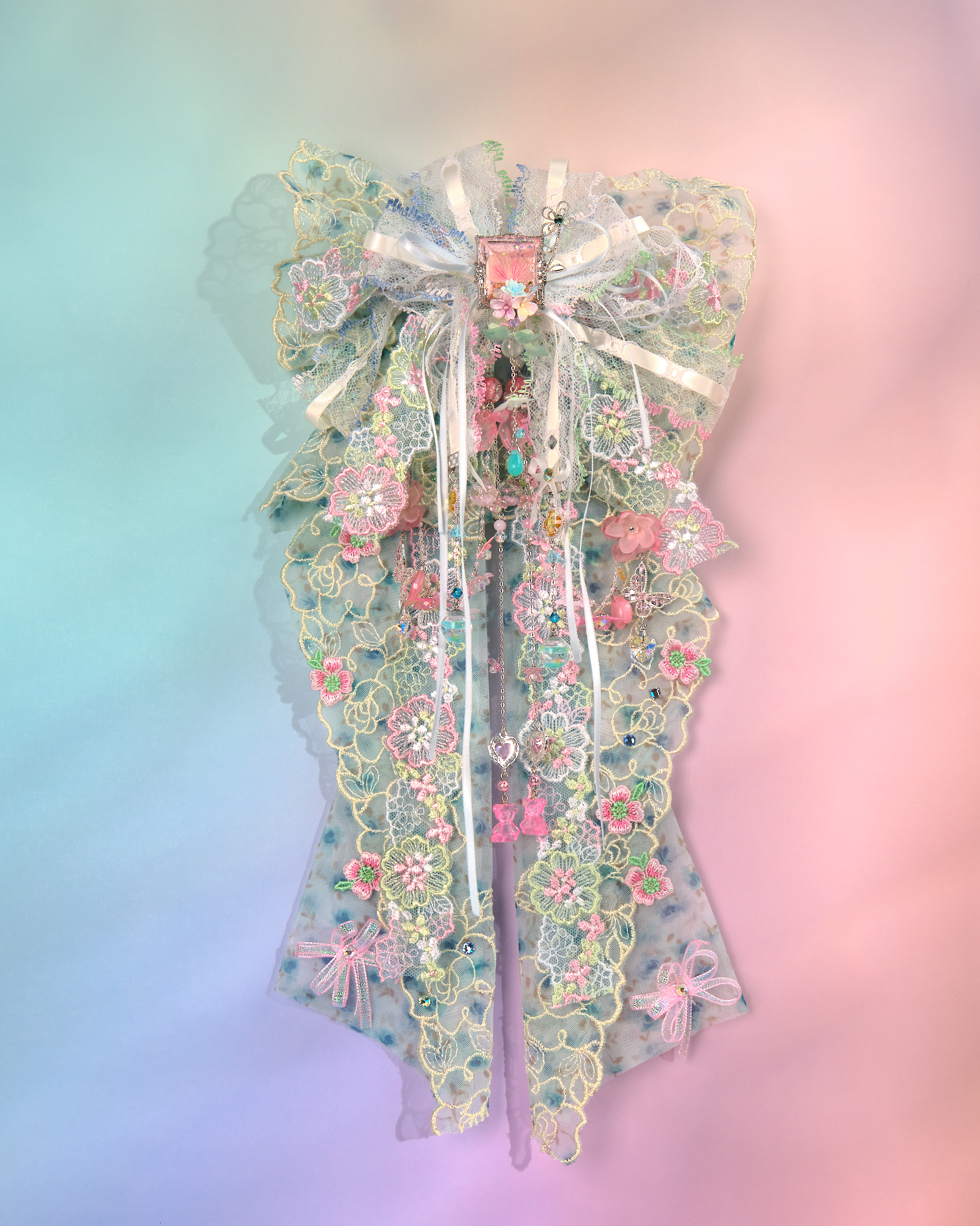 12158 田園風蕾絲瀑布蝴蝶結