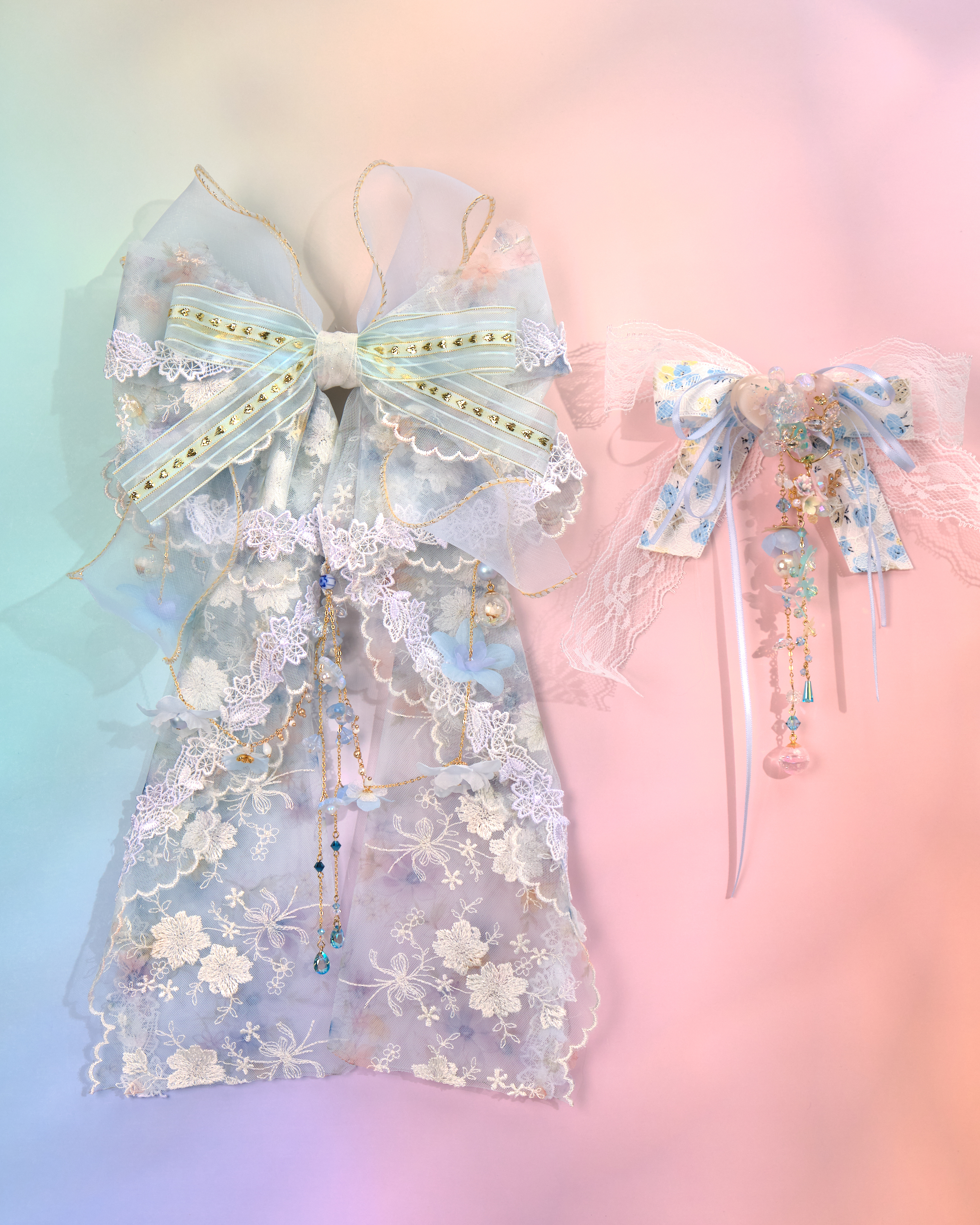 12155 田園風蕾絲瀑布蝴蝶結