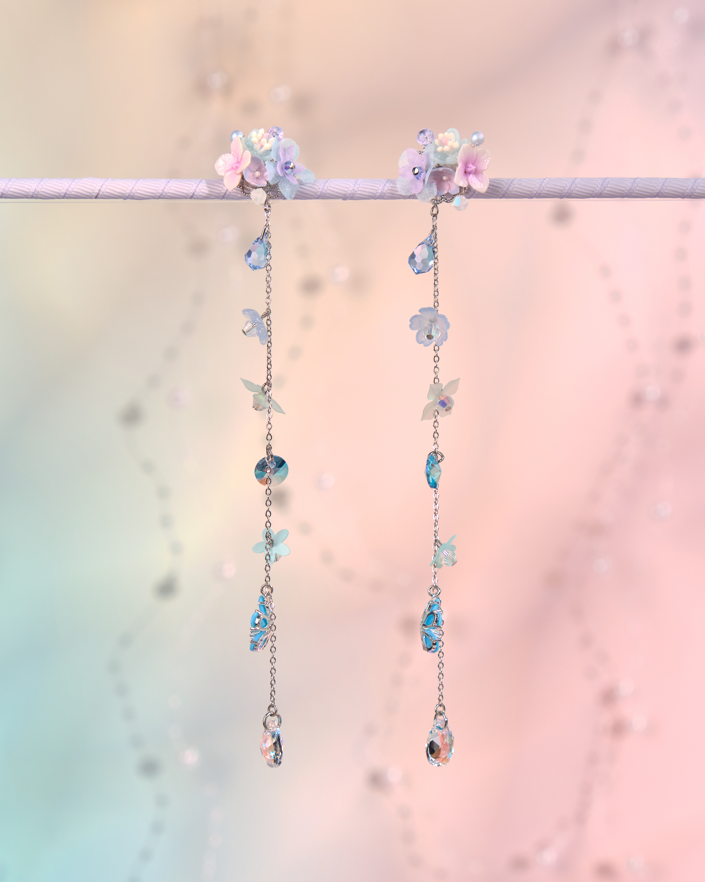 12135 兩用流星半花球耳環