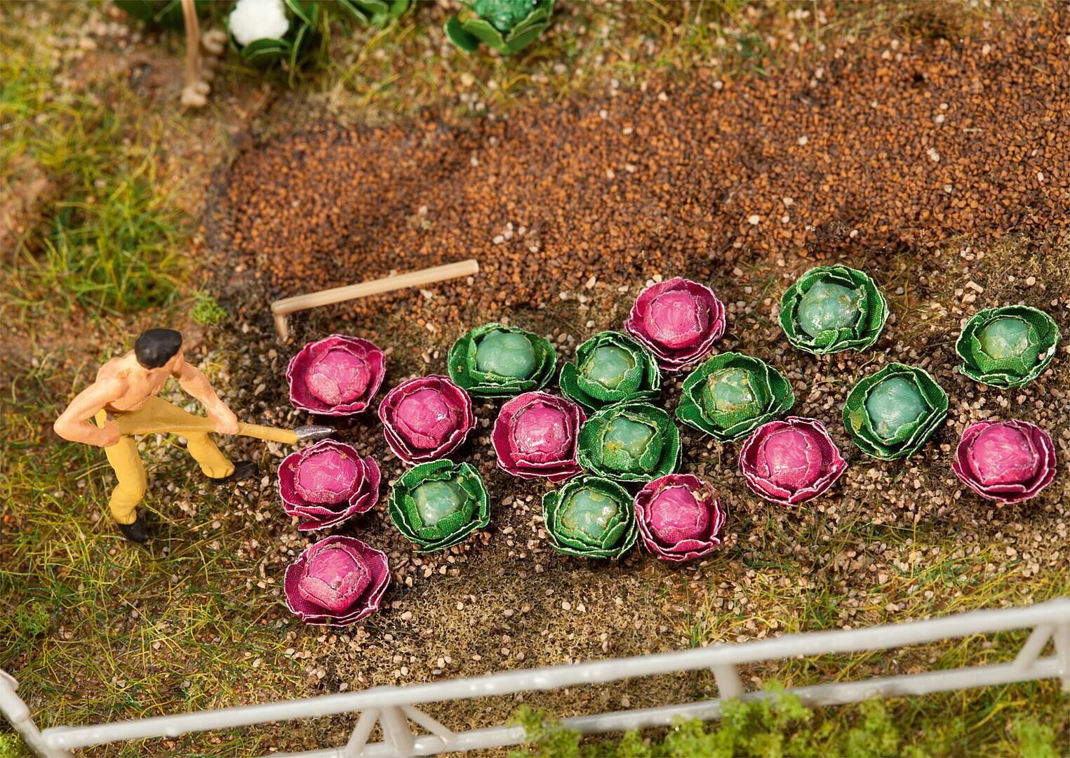 Faller 181263 HO規 高麗菜和紫甘藍.各10顆