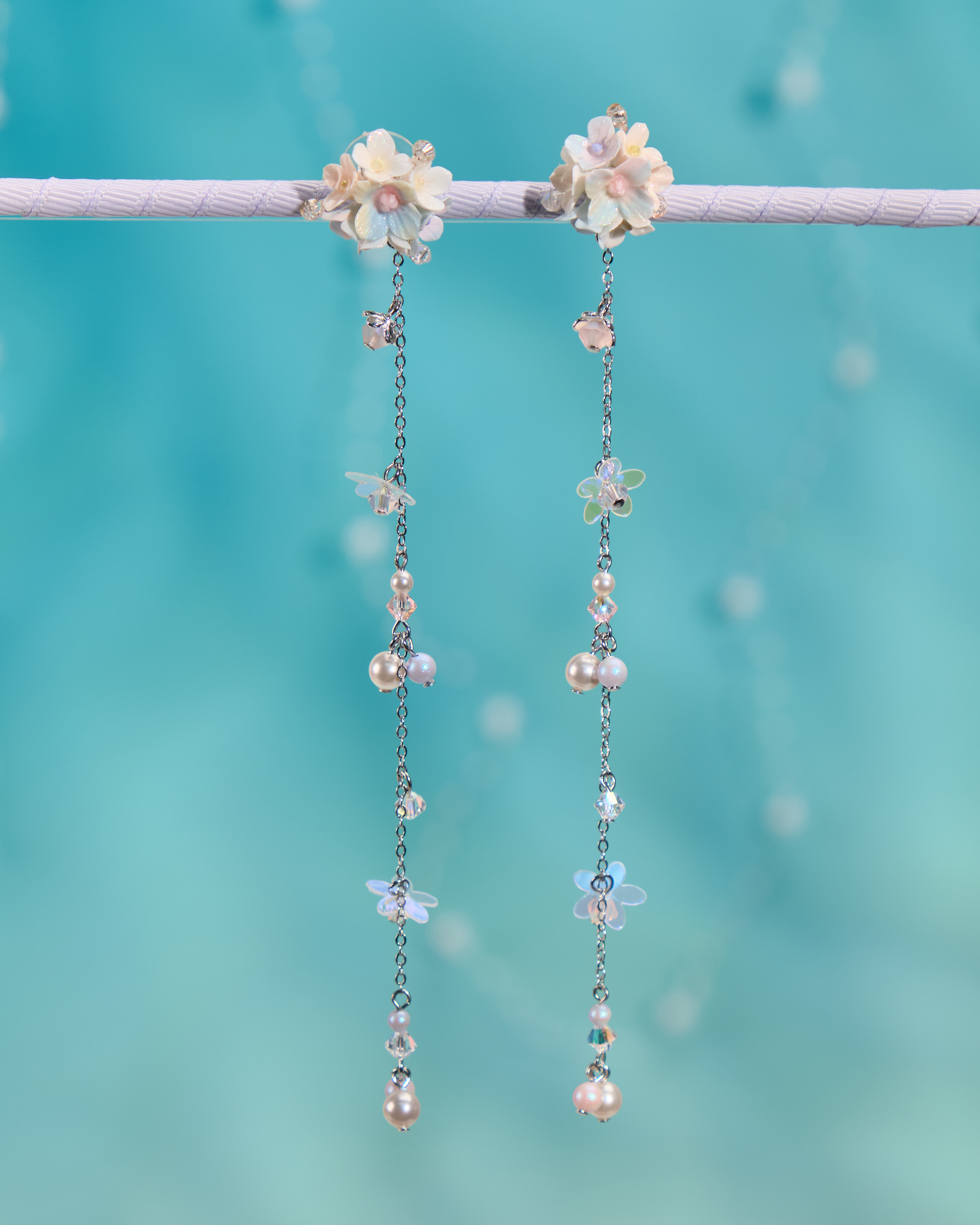 12128 兩用流星半花球耳環